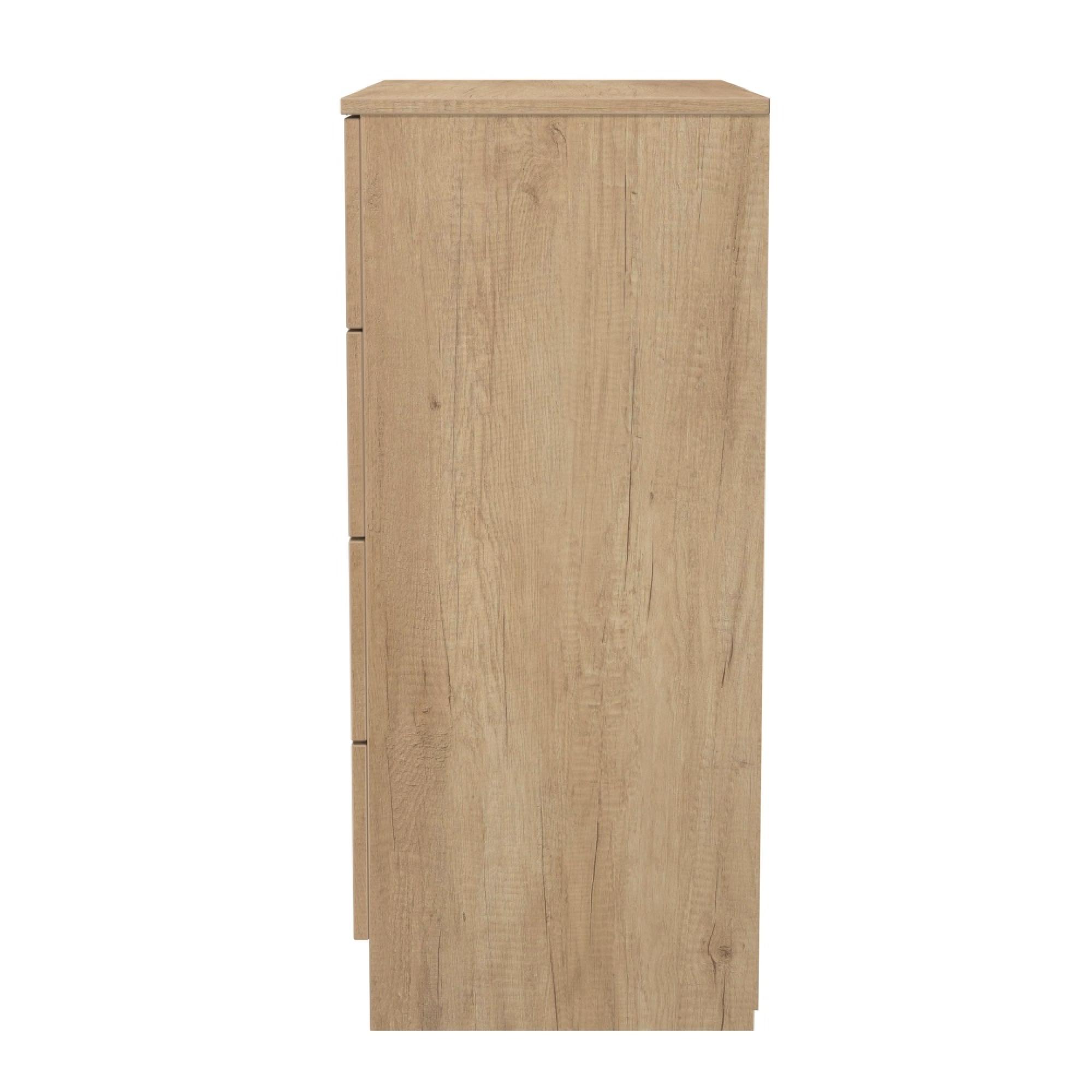 Java Fluted Chest - 4 Drawer - Natural and Nebraska