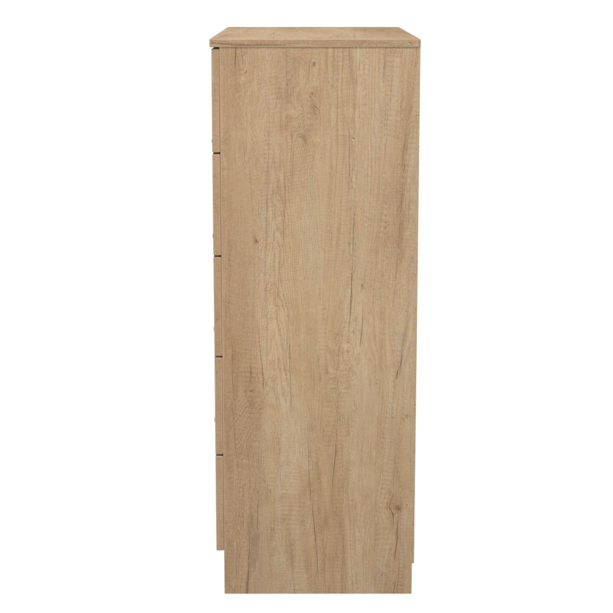 Java Fluted Chest - 5 Drawer - Wide - Natural and Nebraska