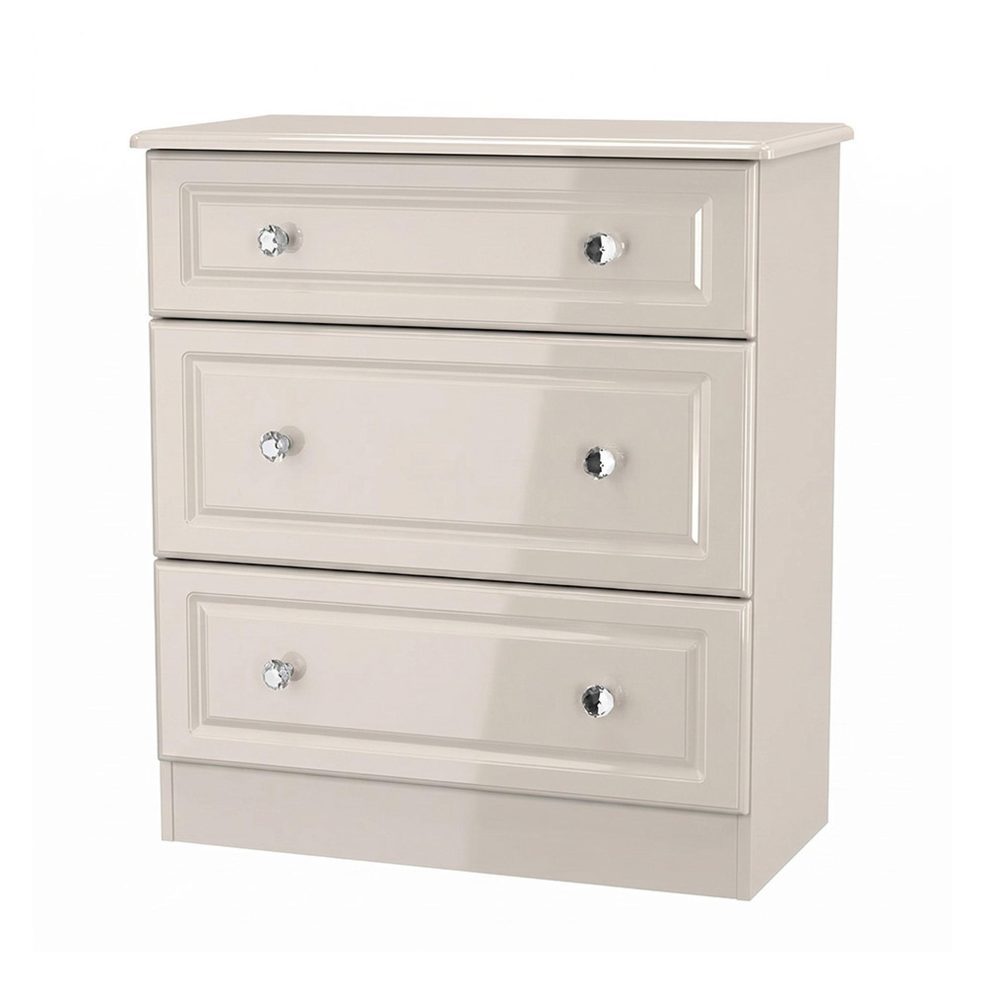 Balmoral Chest - 3 Drawer - Deep - Cashmere