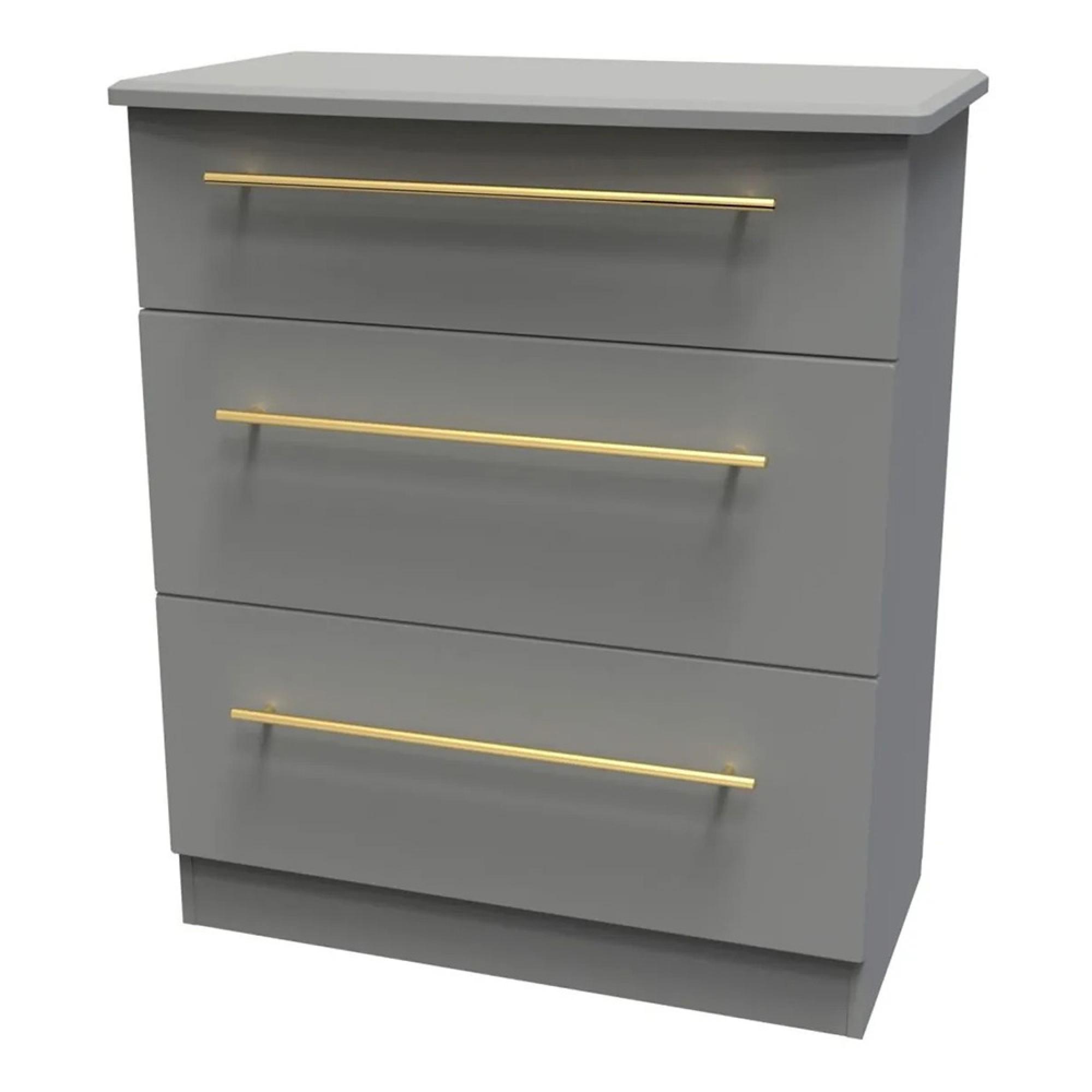Haworth Chest - 3 Drawer - Small - Grey