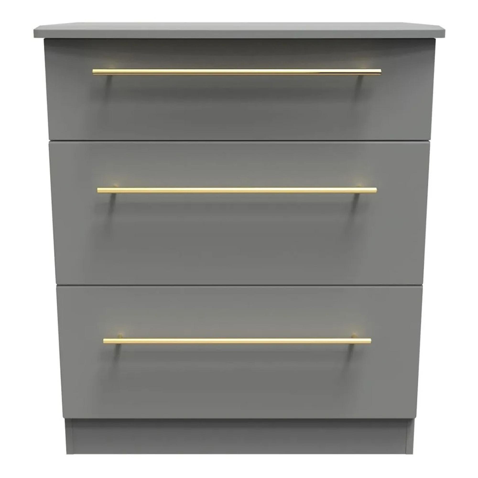 Haworth Chest - 3 Drawer - Small - Grey