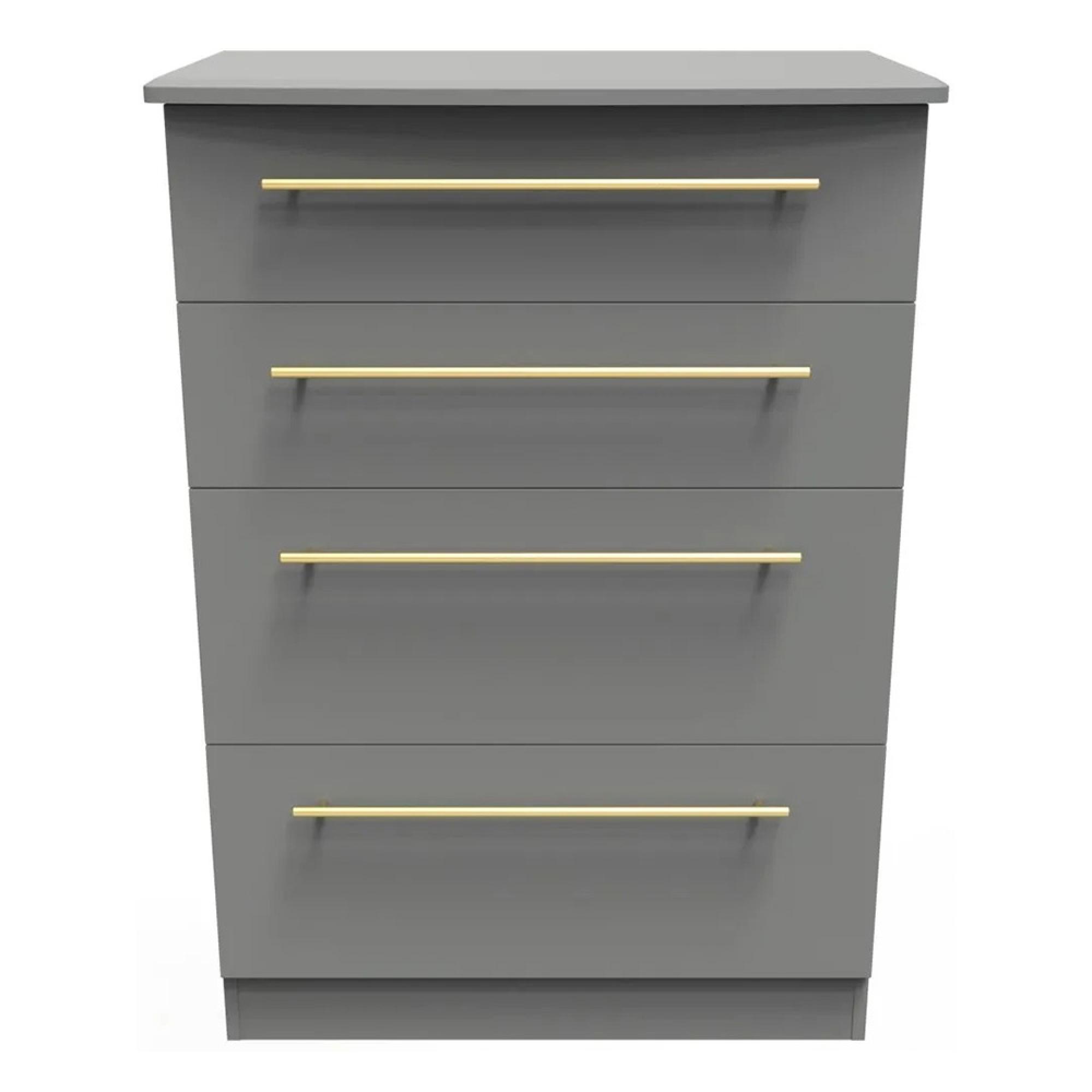 Haworth Chest - 4 Drawer Deep - Grey