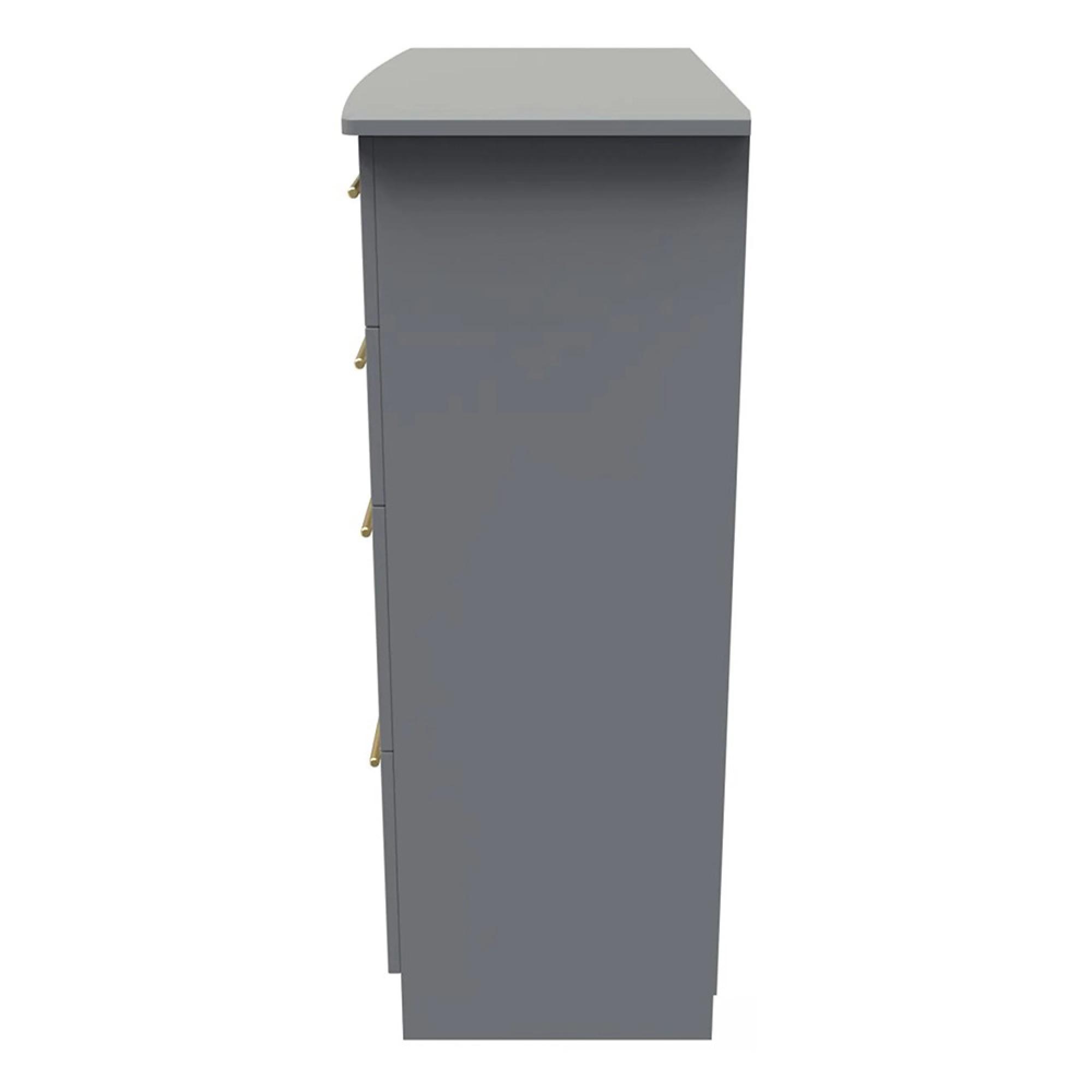 Haworth Chest - 4 Drawer Deep - Grey