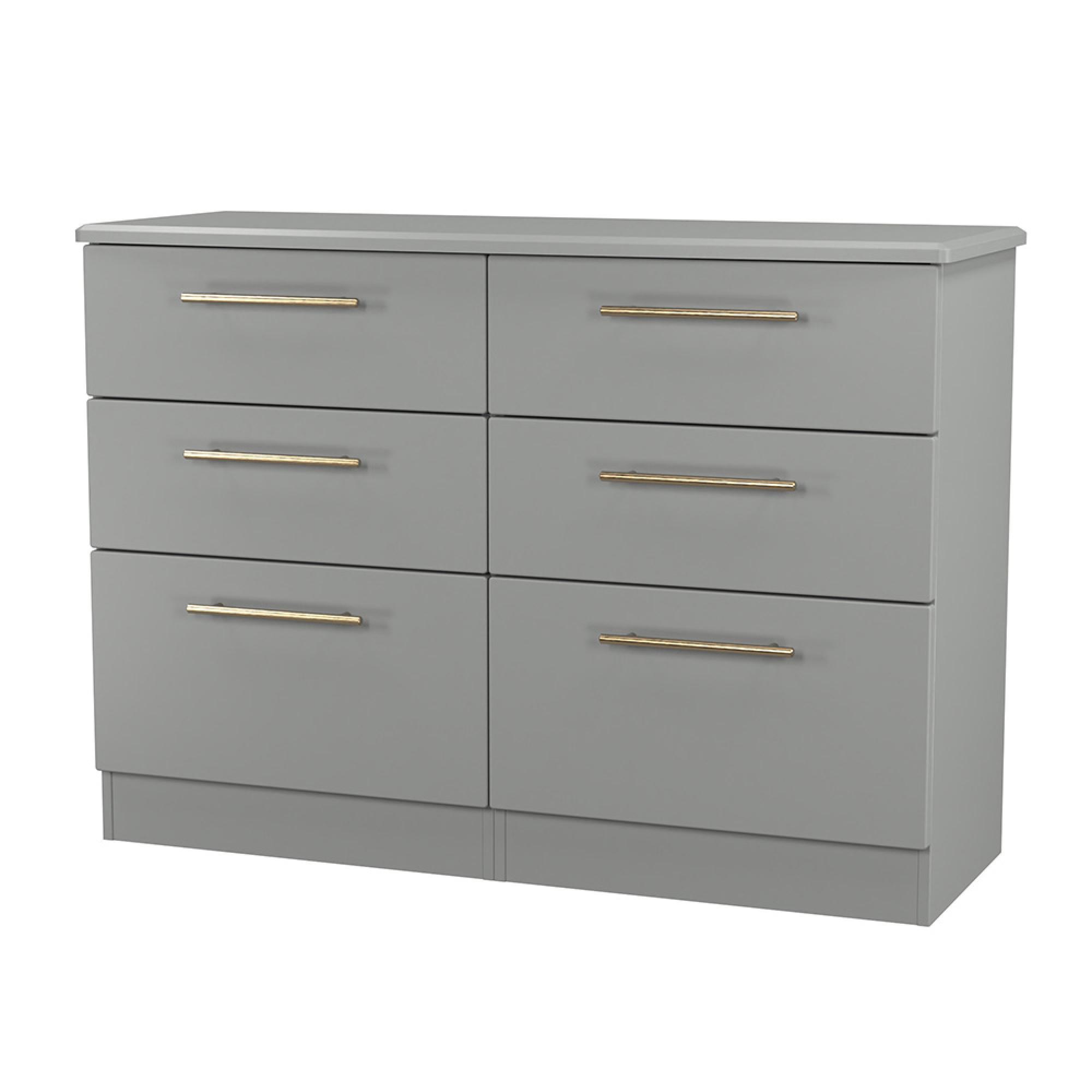 Haworth Chest - 6 Drawer - Midi - Grey