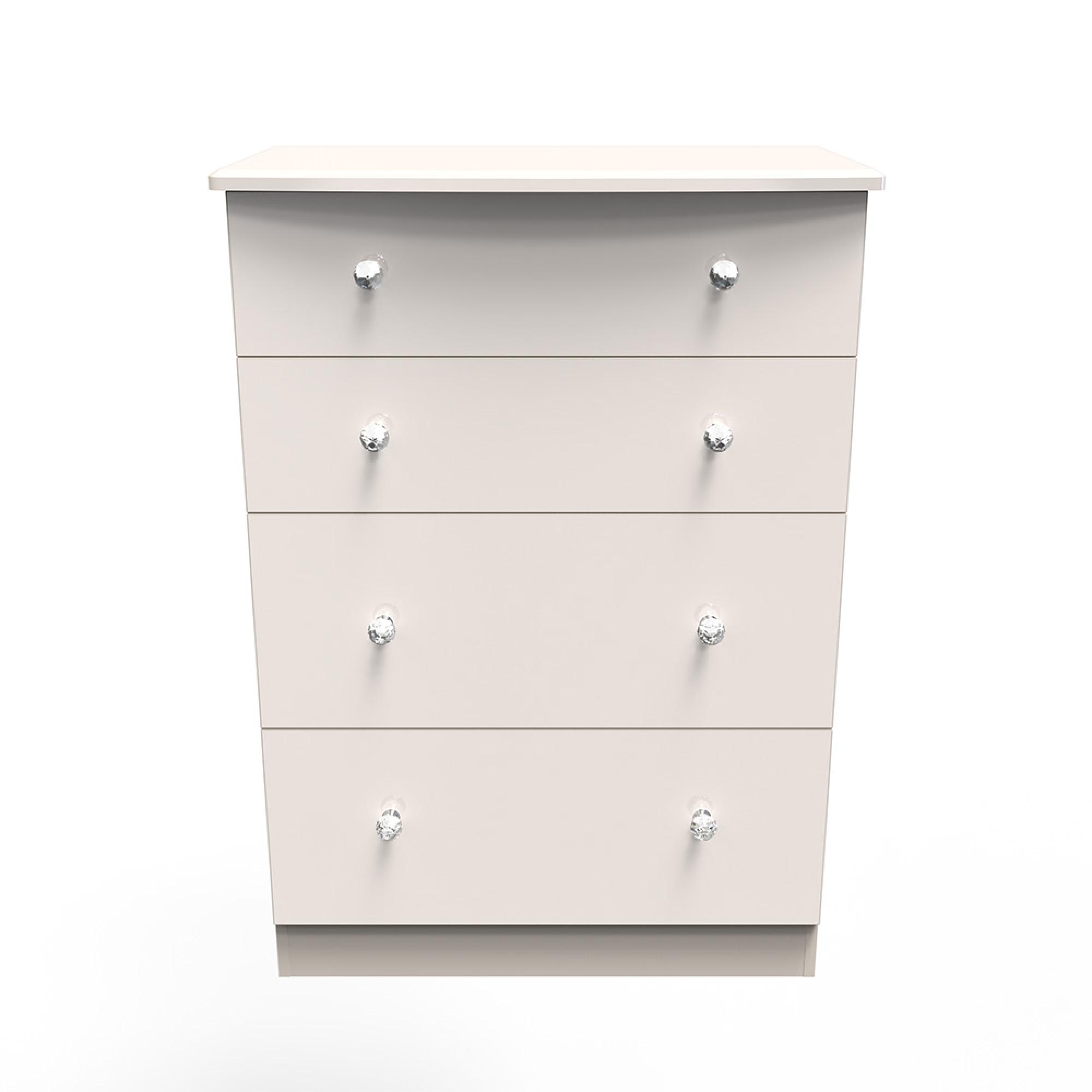 Lumiere Chest - Deep - 4 Drawer - Cashmere Gloss