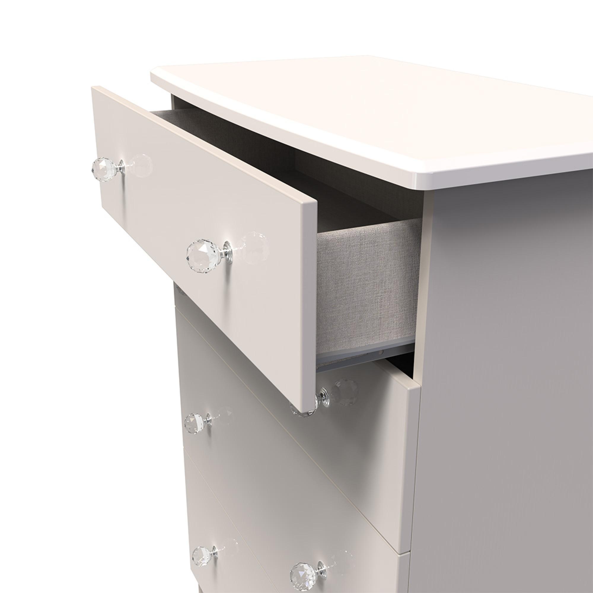 Lumiere Chest - Deep - 4 Drawer - Cashmere Gloss