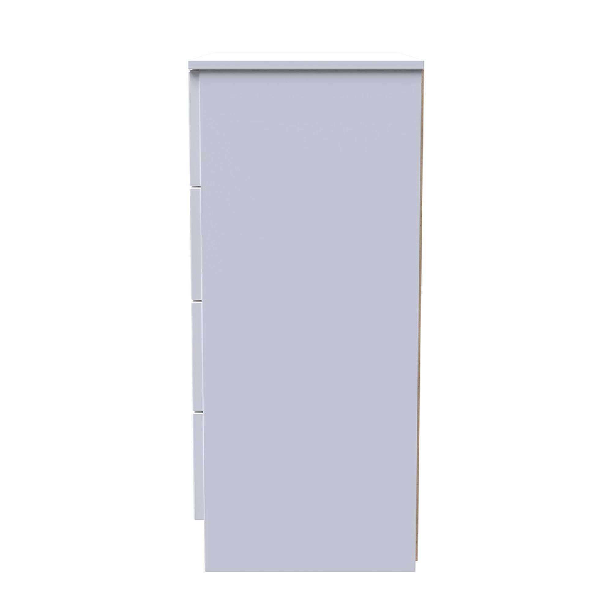 Milan Chest - 4 Drawer - White Gloss