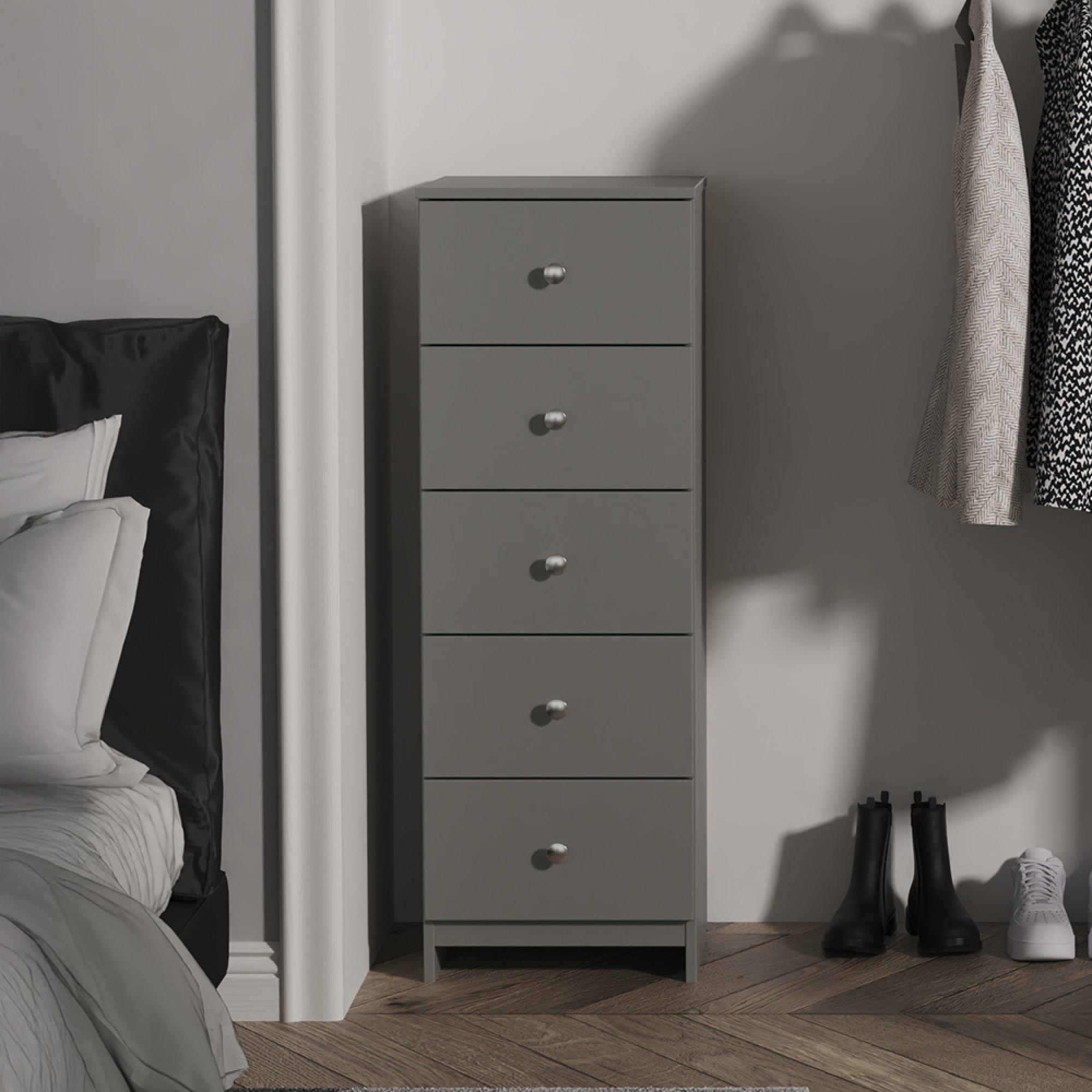 Yarmouth Chest - 5 Drawer - Narrow - Dusk Grey