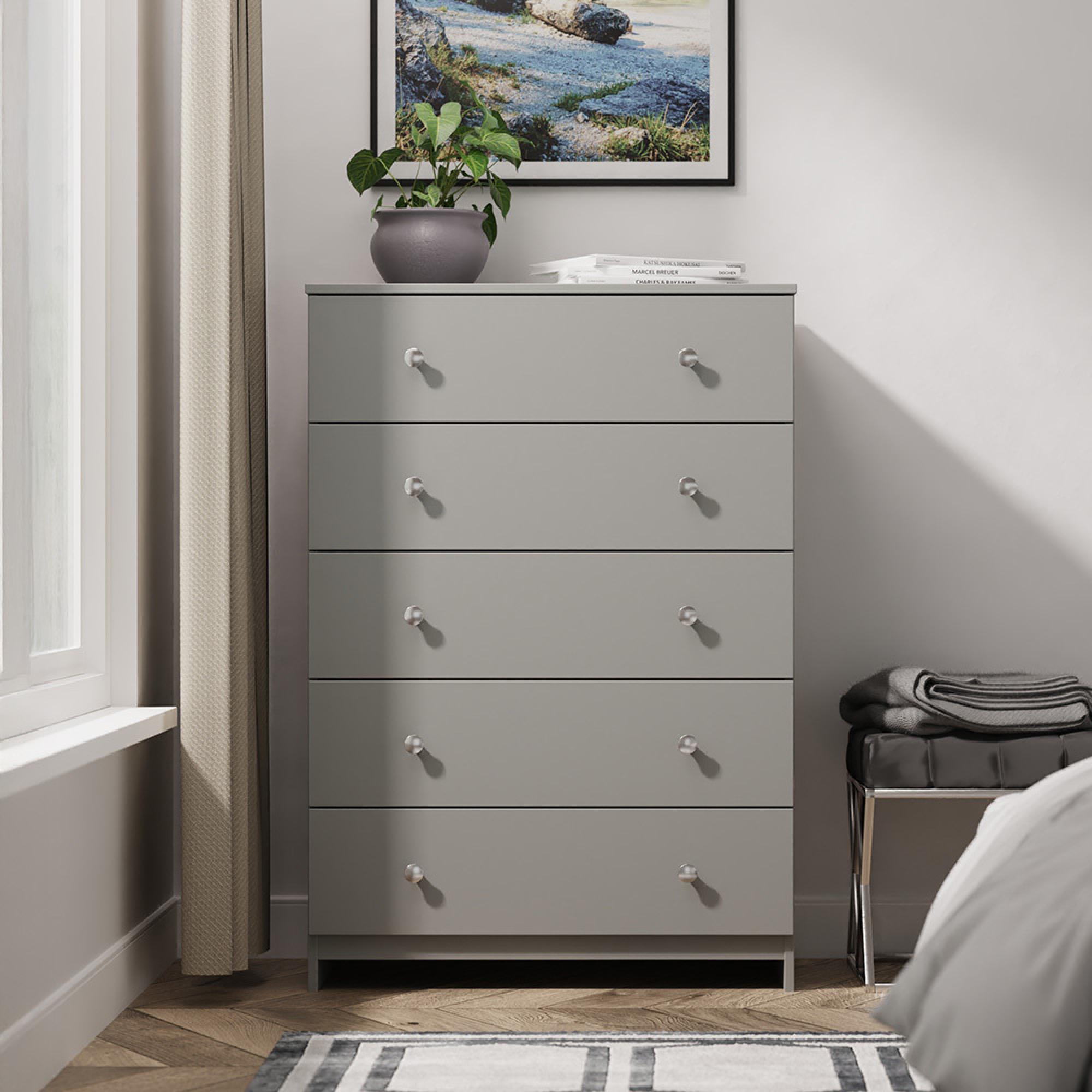 Yarmouth Chest - 5 Drawer - Wide - Dusk Grey
