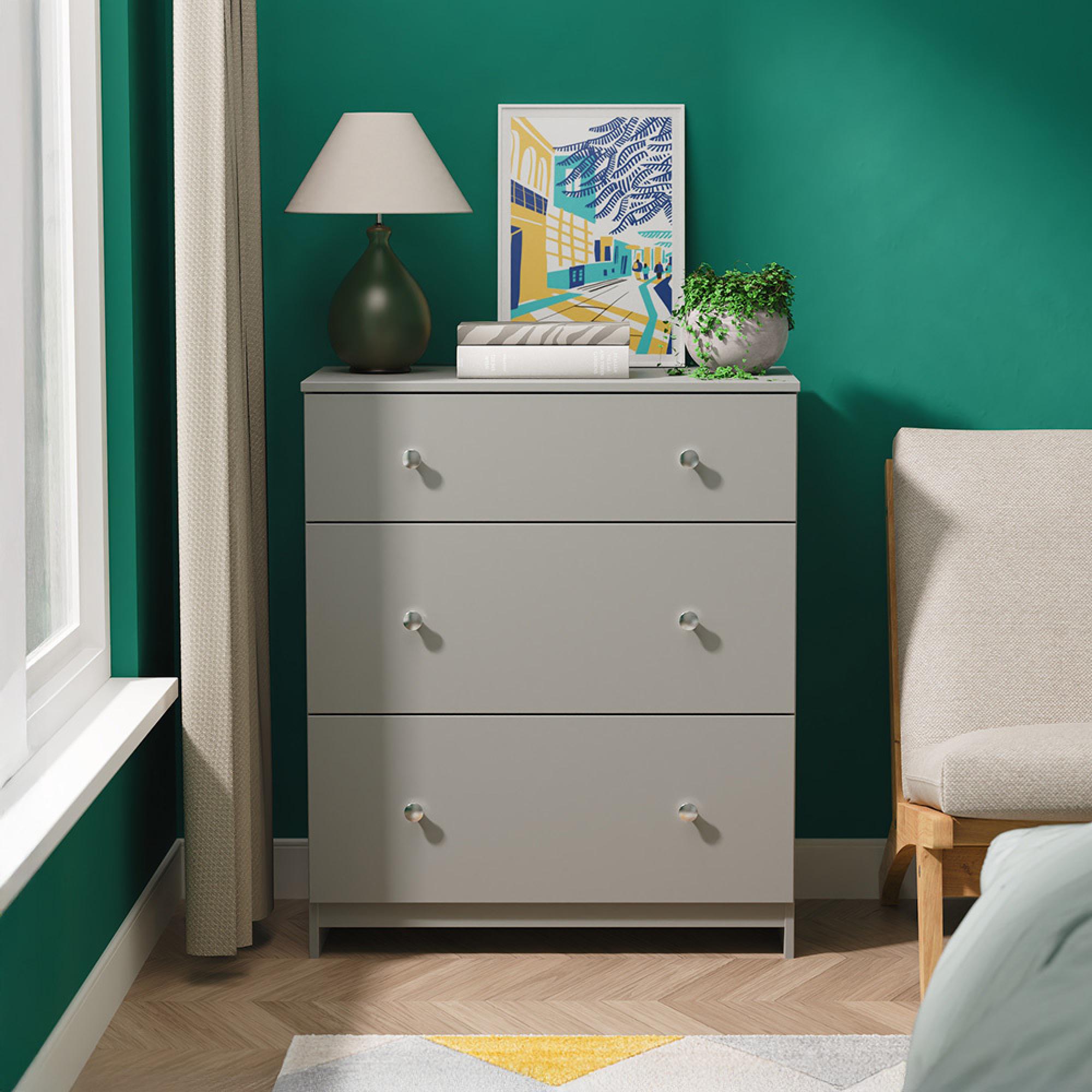 Yarmouth Chest - Deep - 3 Drawer - Dusk Grey