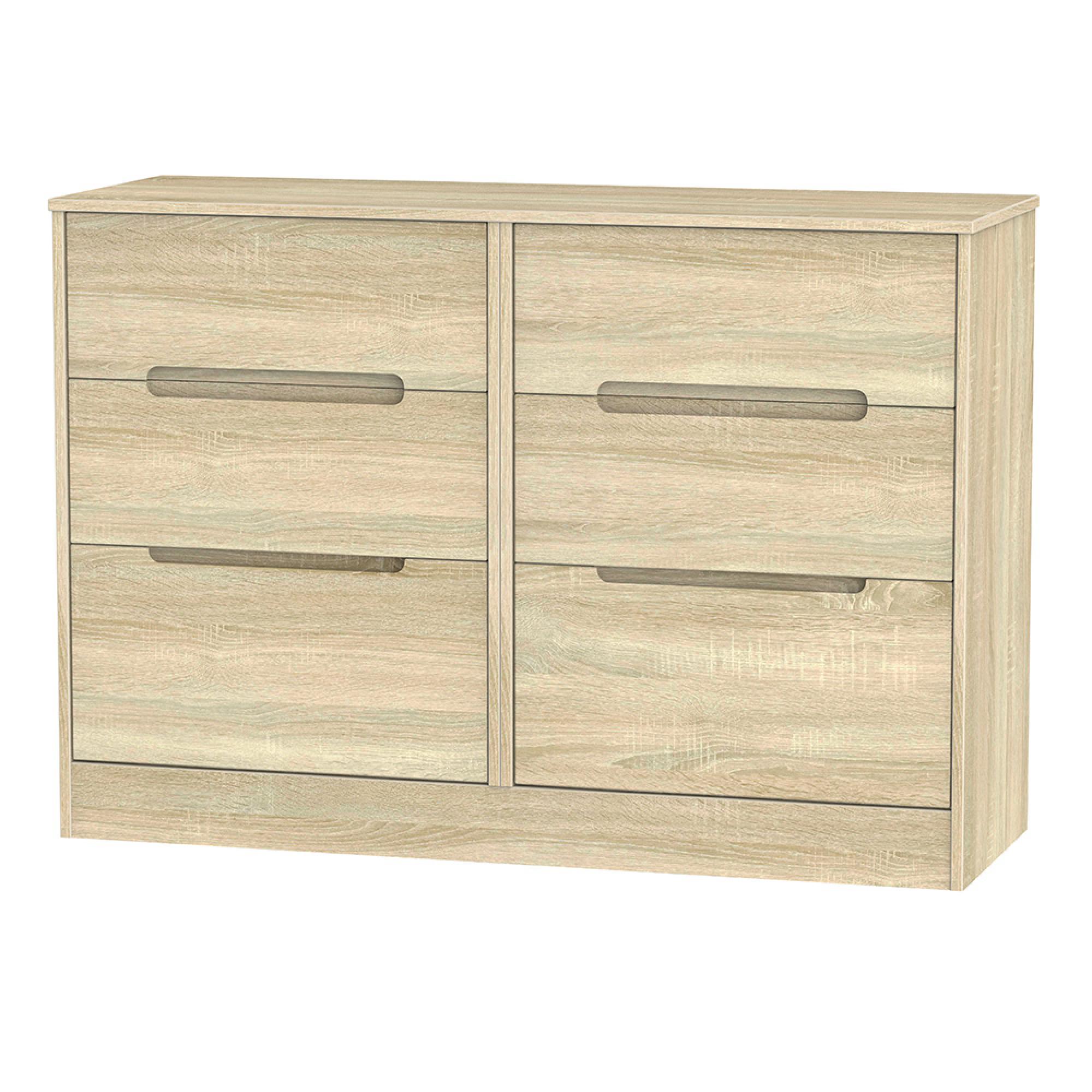 Monaco Chest - Midi - 6 Drawer - Oak