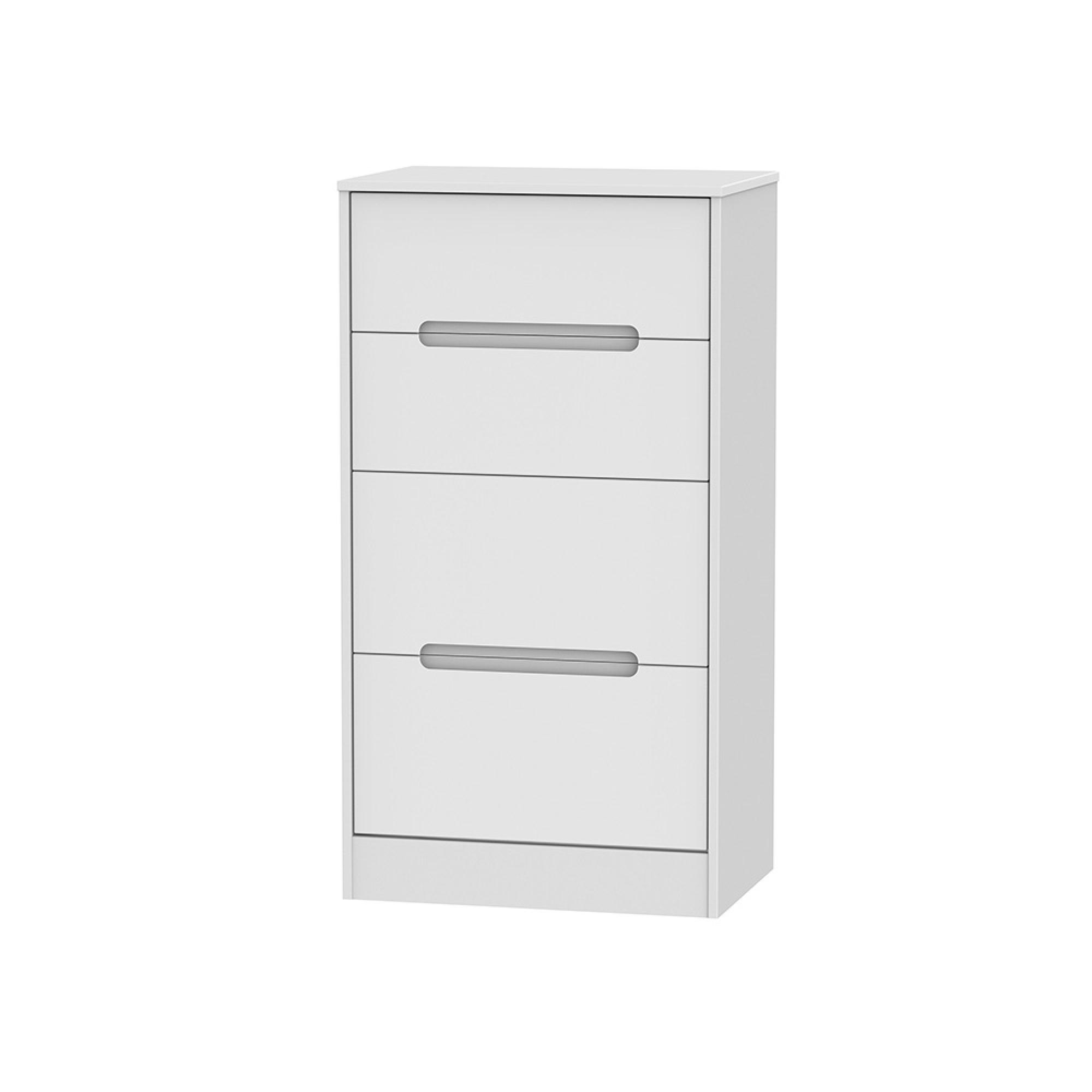 Monaco Chest - Deep Midi - 4 Drawer - White