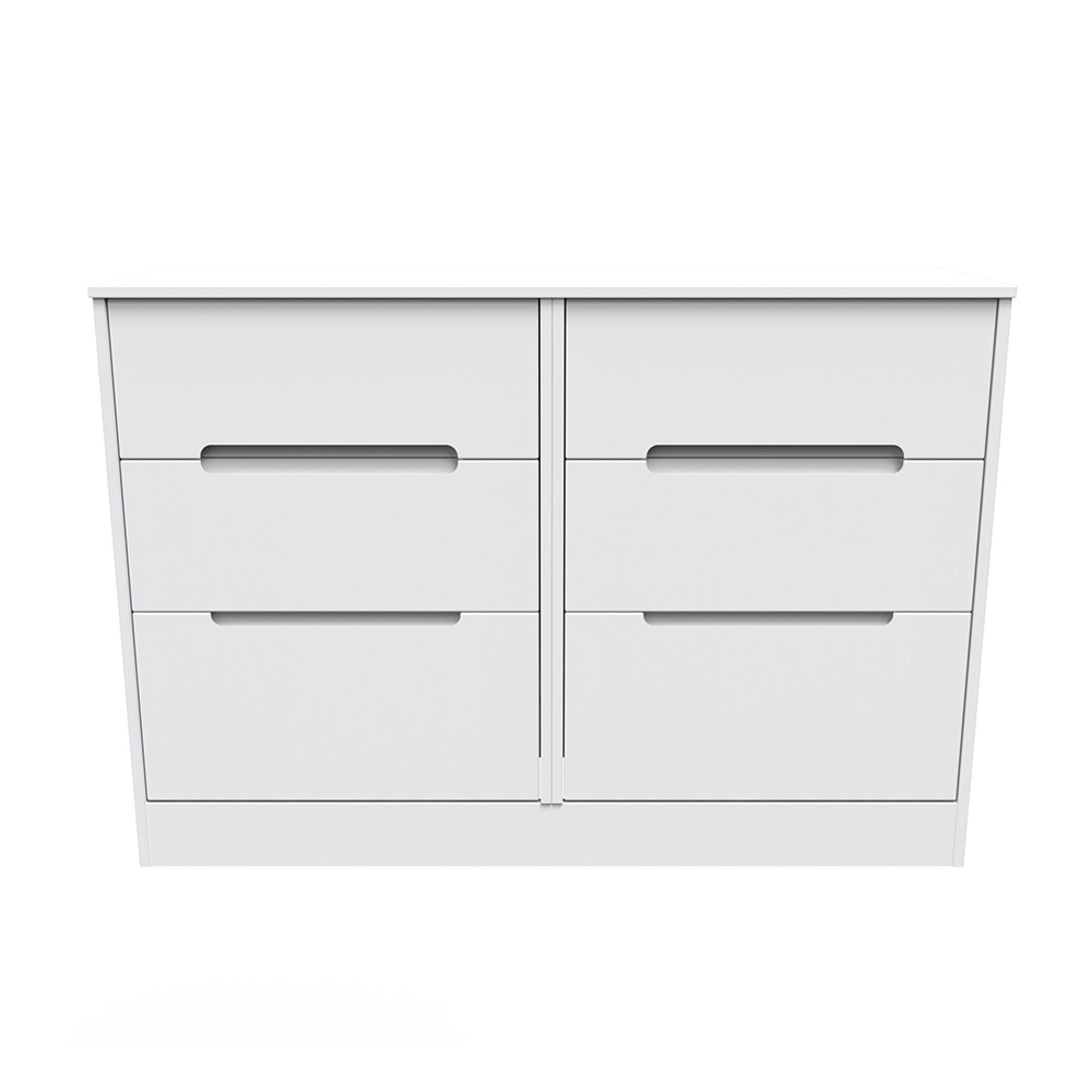 Monaco Chest - Midi - 6 Drawer - White