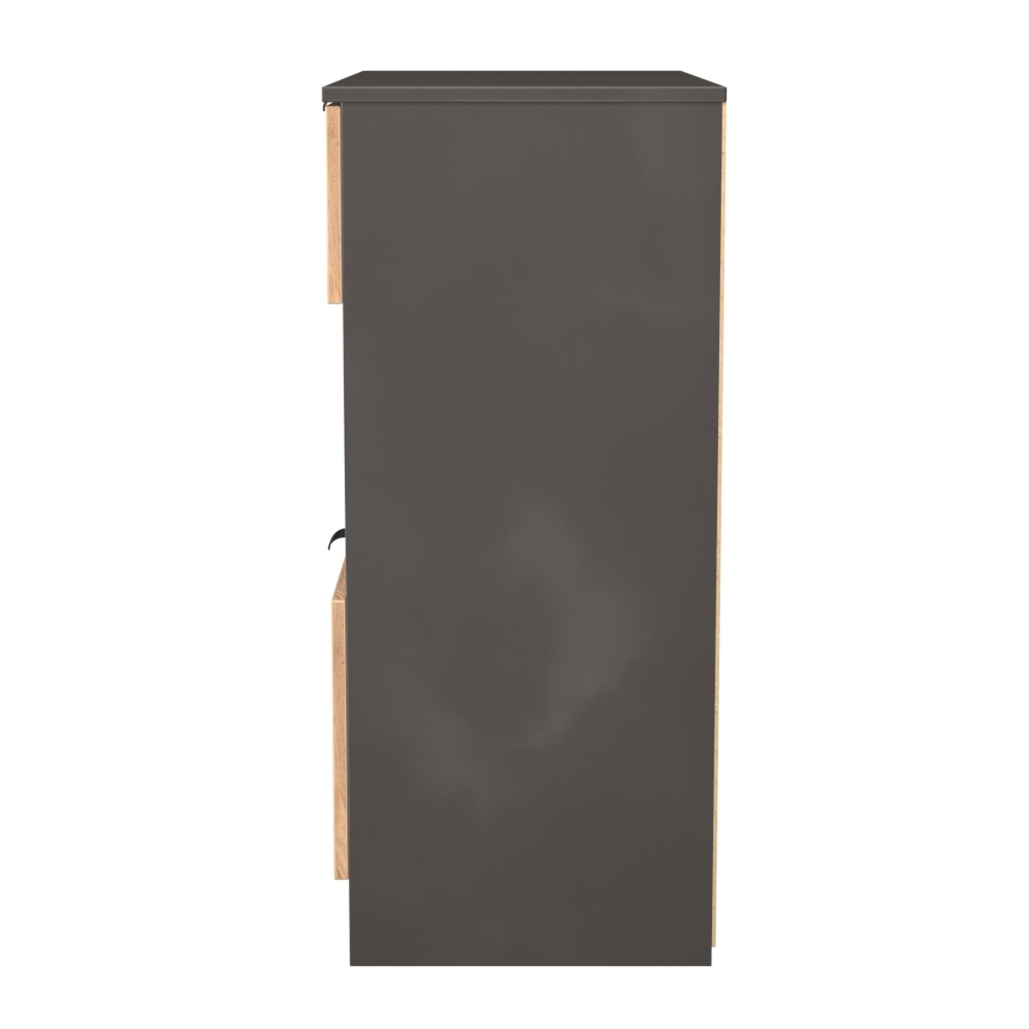 Bora Chest - 2 Drawer - Deep - Gold Craft Oak and Graphite