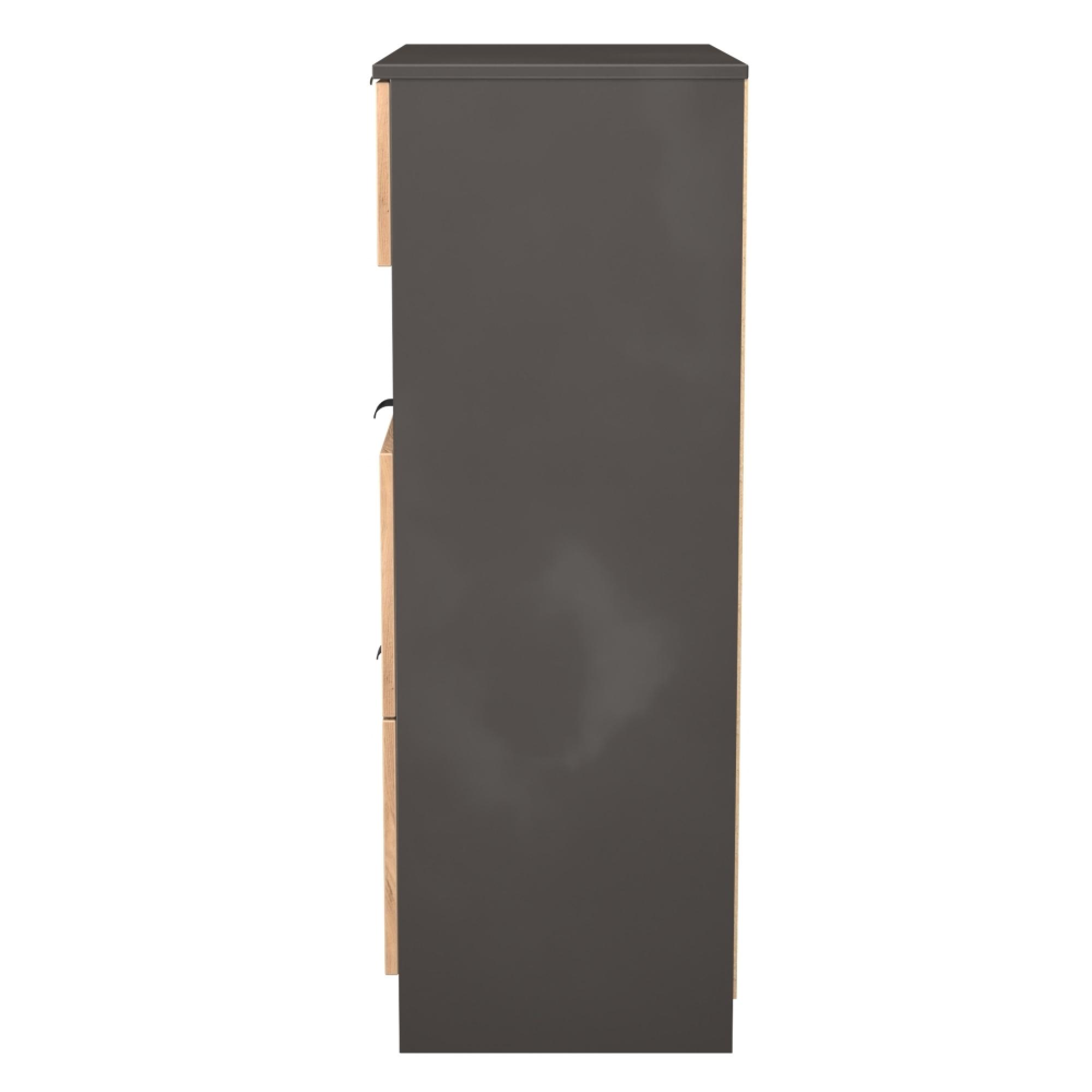 Bora Chest - 3 Drawer - Deep - Gold Craft Oak and Graphite