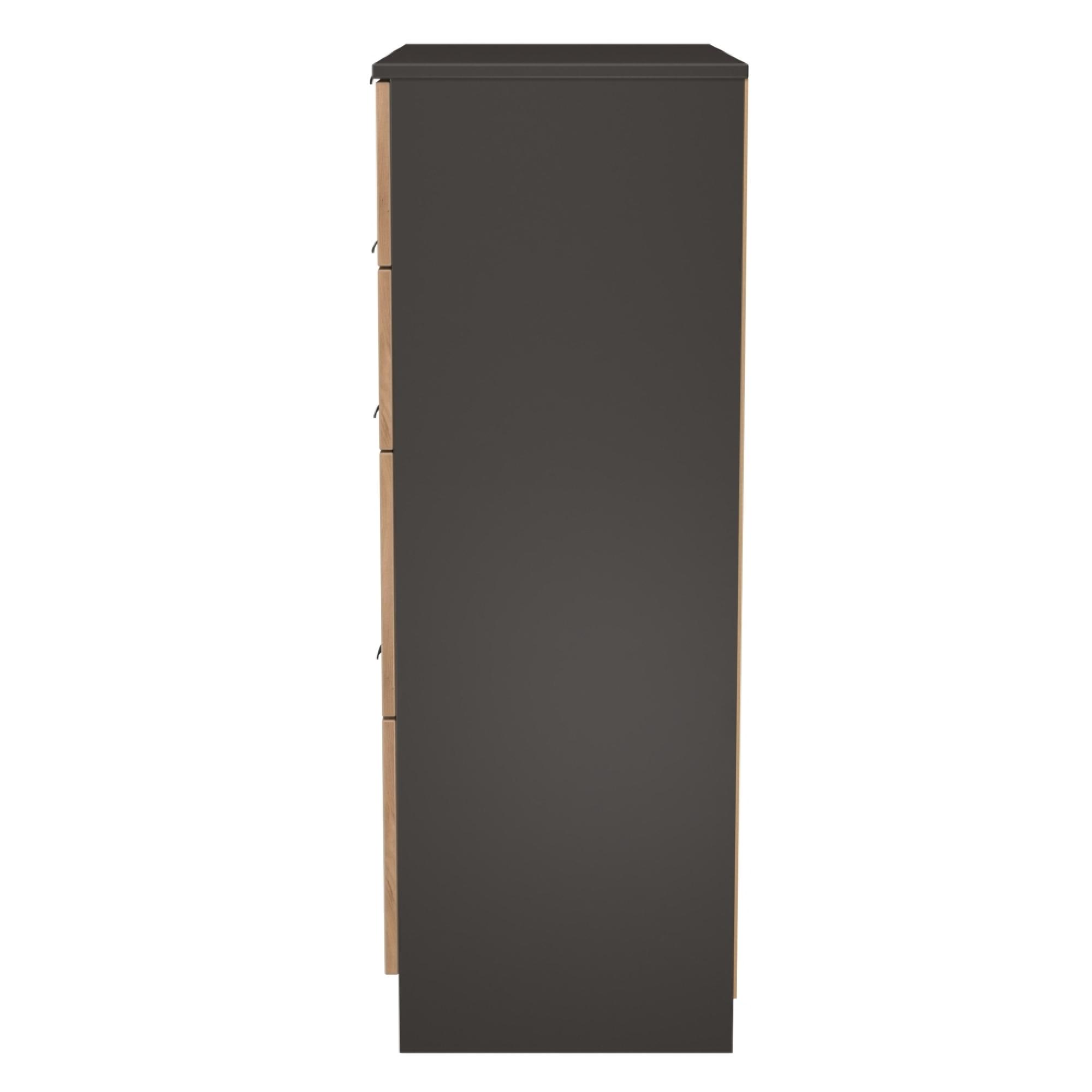 Bora Chest - 4 Drawer - Deep - Gold Craft Oak and Graphite