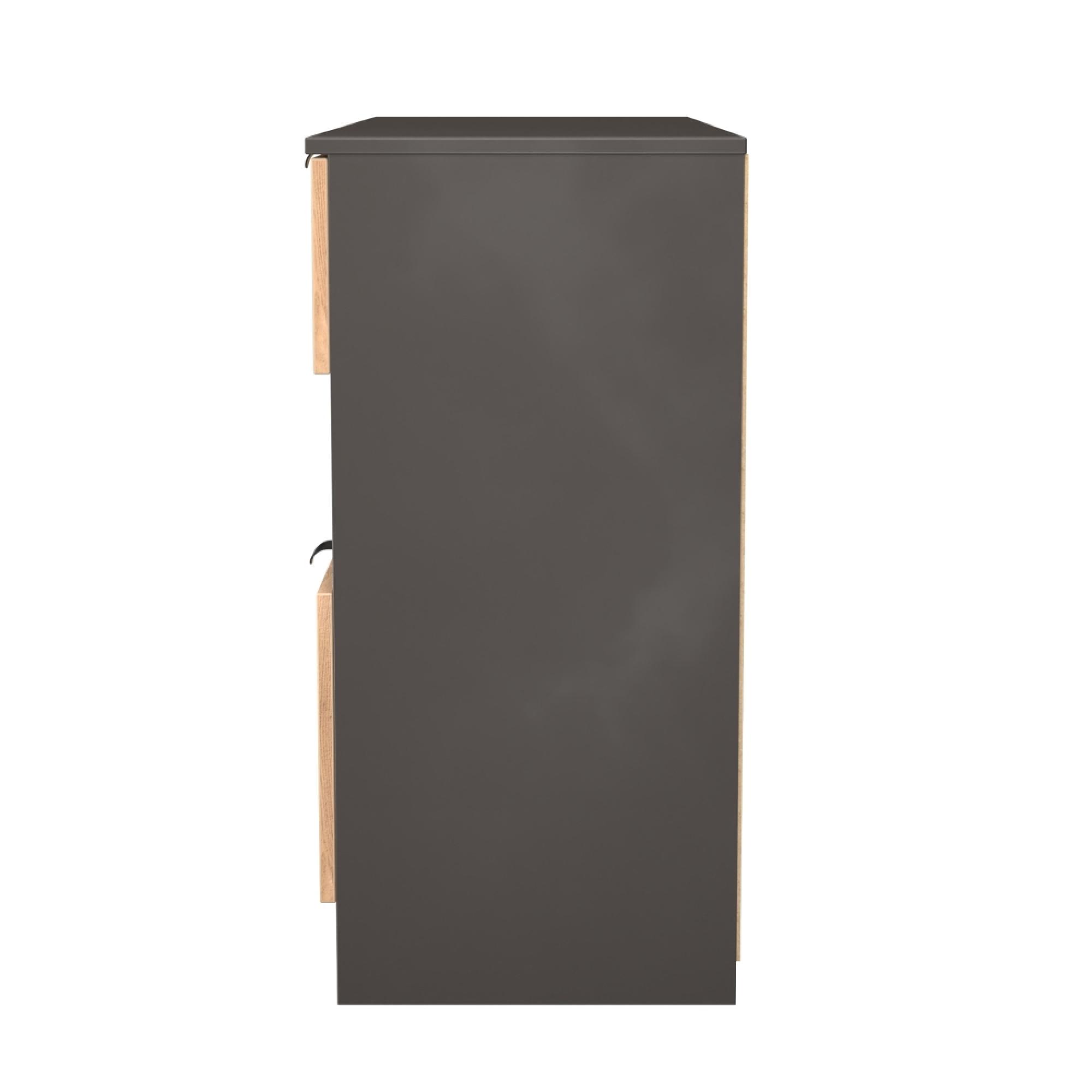 Bora Chest - 4 Drawer - Midi - Gold Craft Oak and Graphite