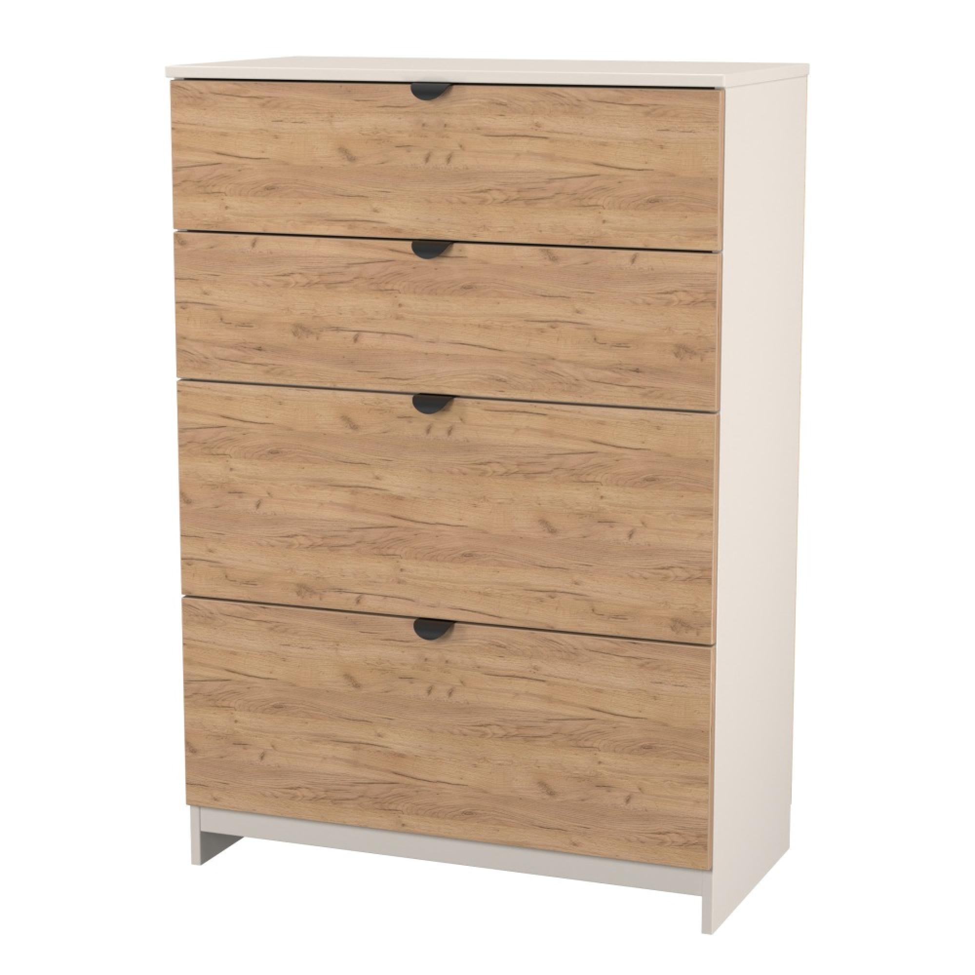 Bora Chest - 4 Drawer - Deep - Gold Craft Oak and Kashmir Matt