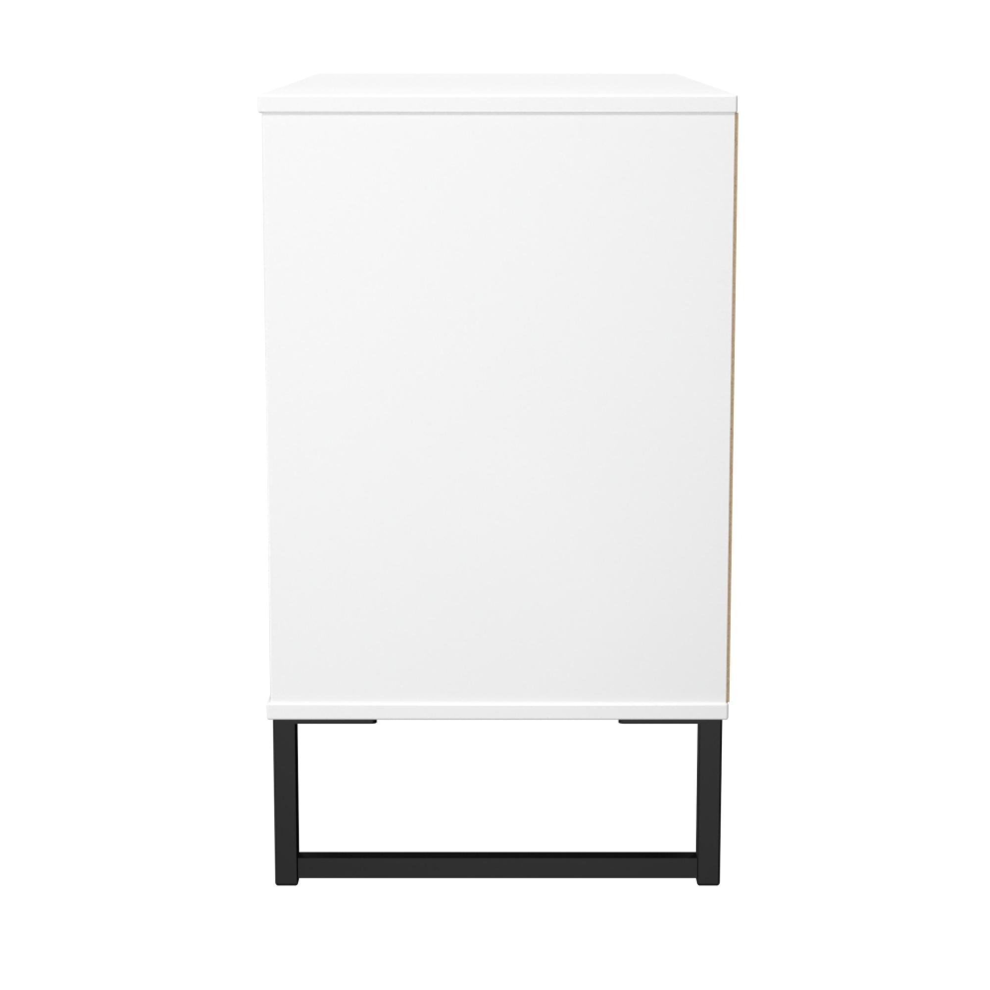 Fluted Chest - 3 Drawer - White Matt