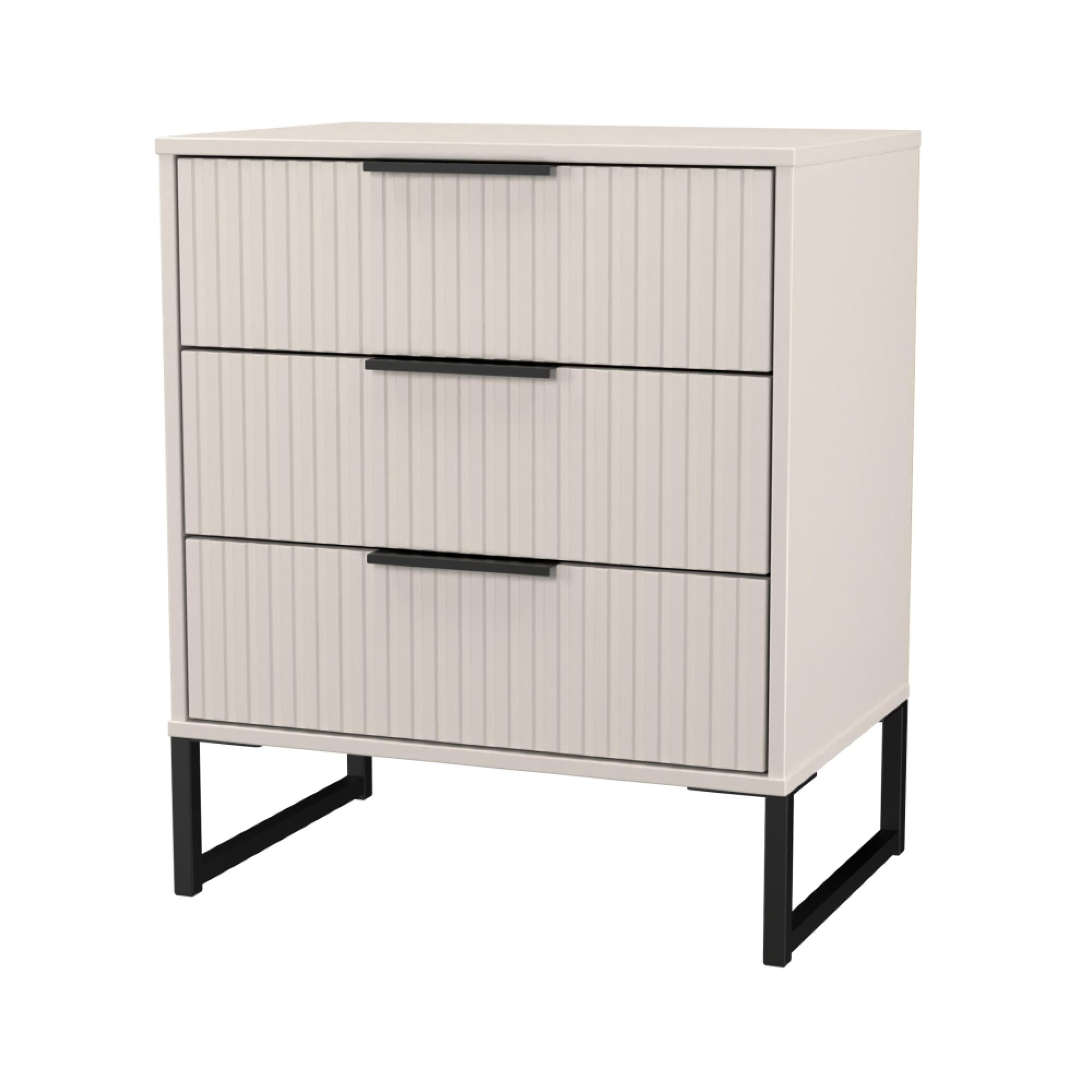 Fluted Chest - 3 Drawer - Midi - Kashmir Matt
