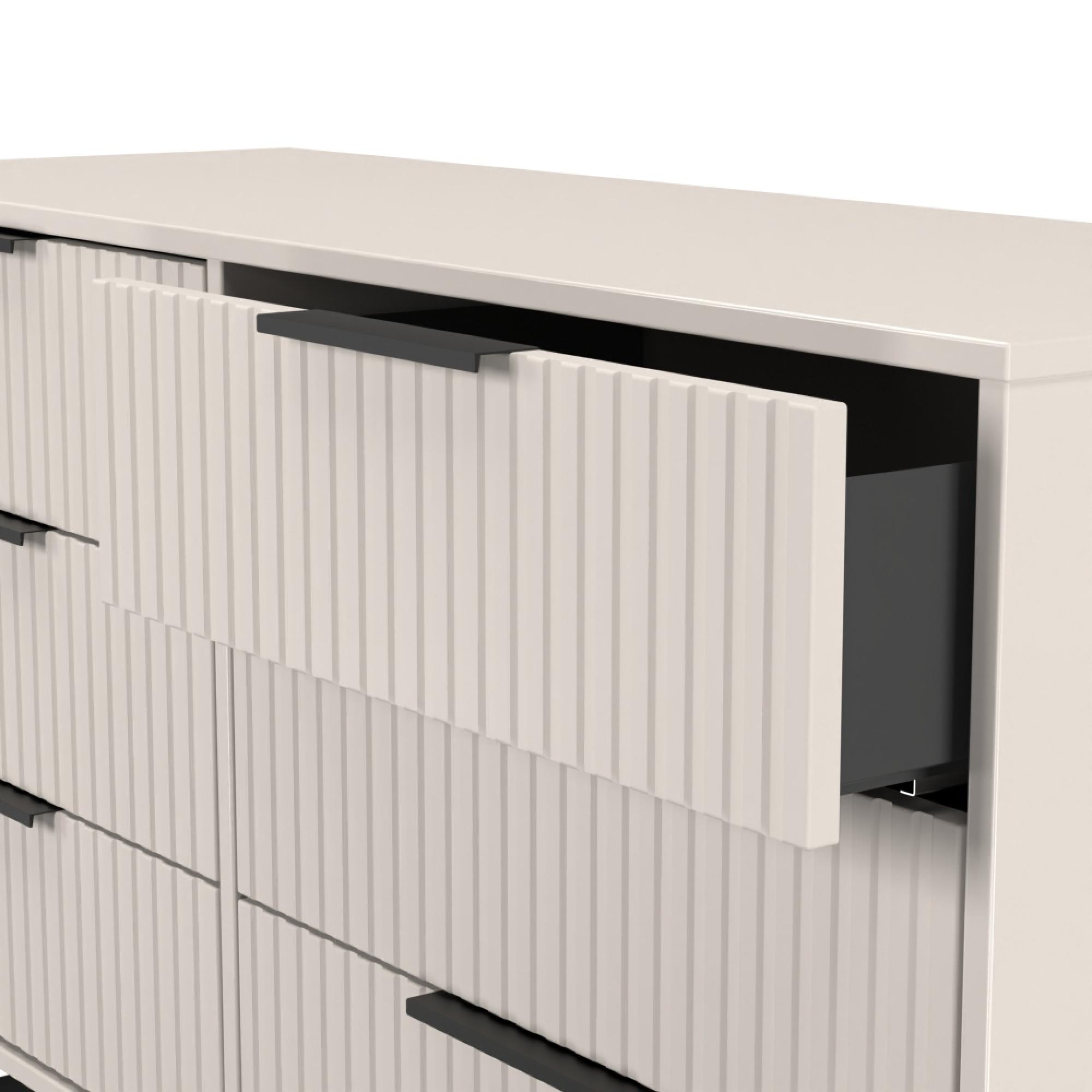 Fluted Chest - 6 Drawer - Midi - Kashmir Matt