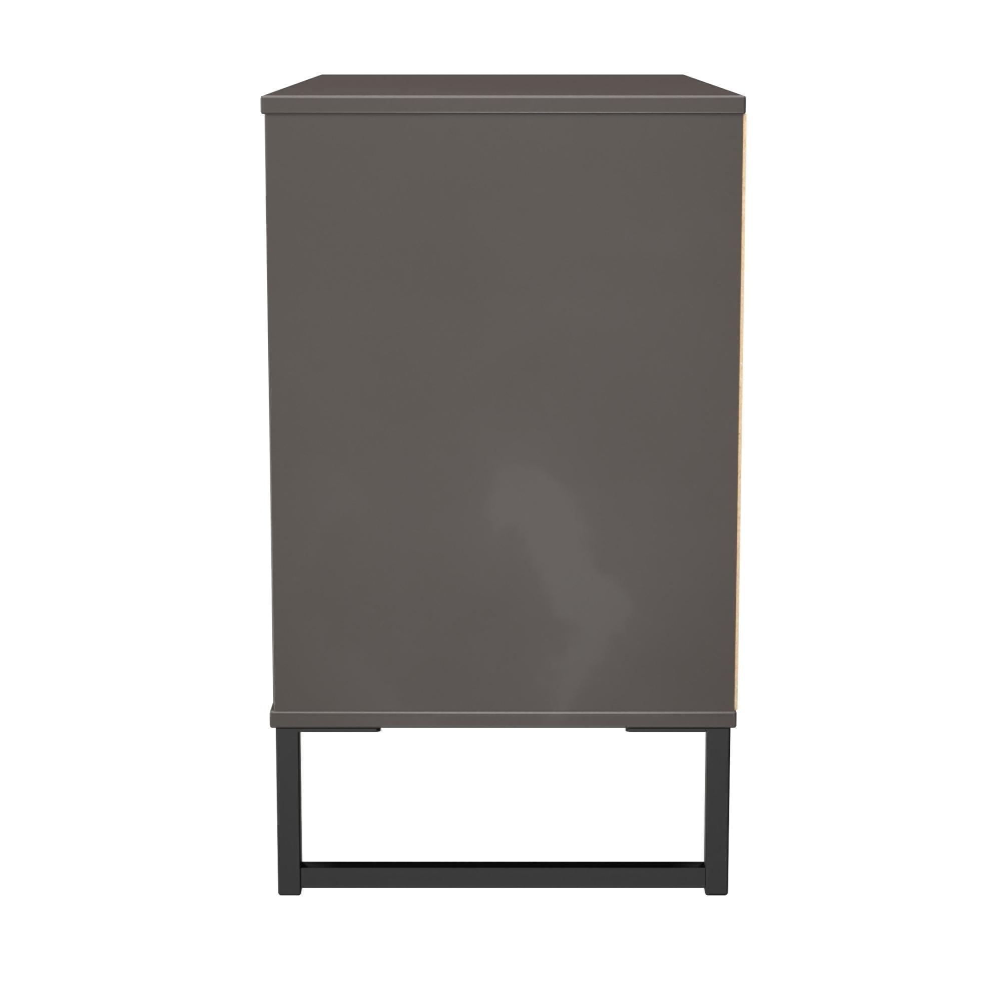 Fluted Chest - 3 Drawer - Graphite