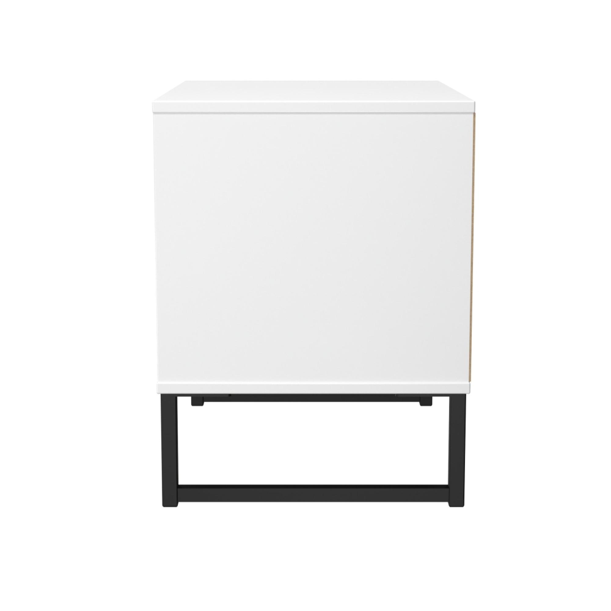 Fluted Chest - 2 Drawer - Midi - Duck and White Matt