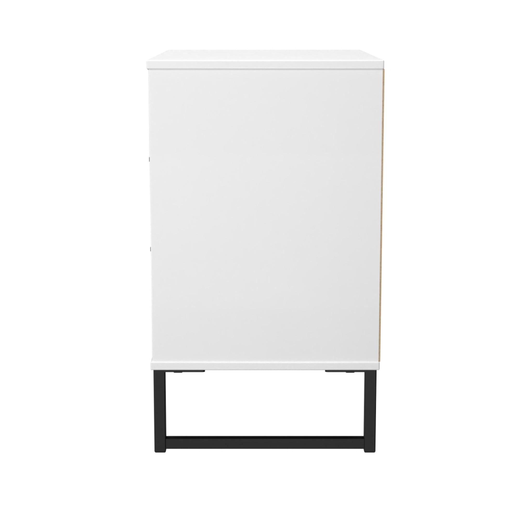 Fluted Chest - 3 Drawer - Midi - Duck and White Matt