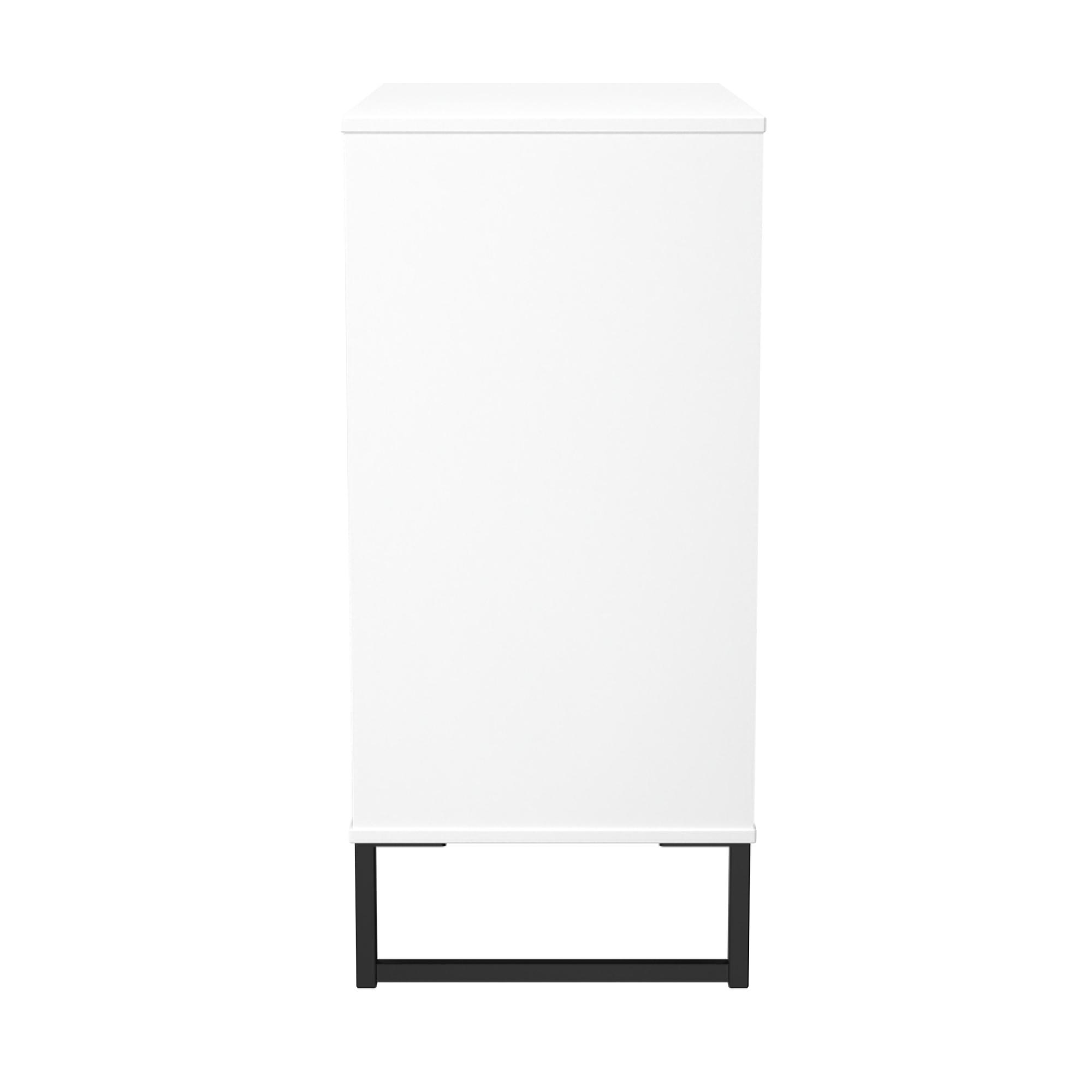 Fluted Chest - 4 Drawer - Duck and White Matt