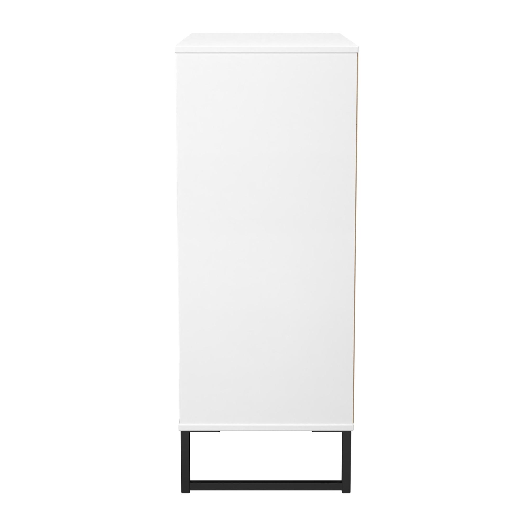 Fluted Chest - 5 Drawer - Wide - Duck and White Matt