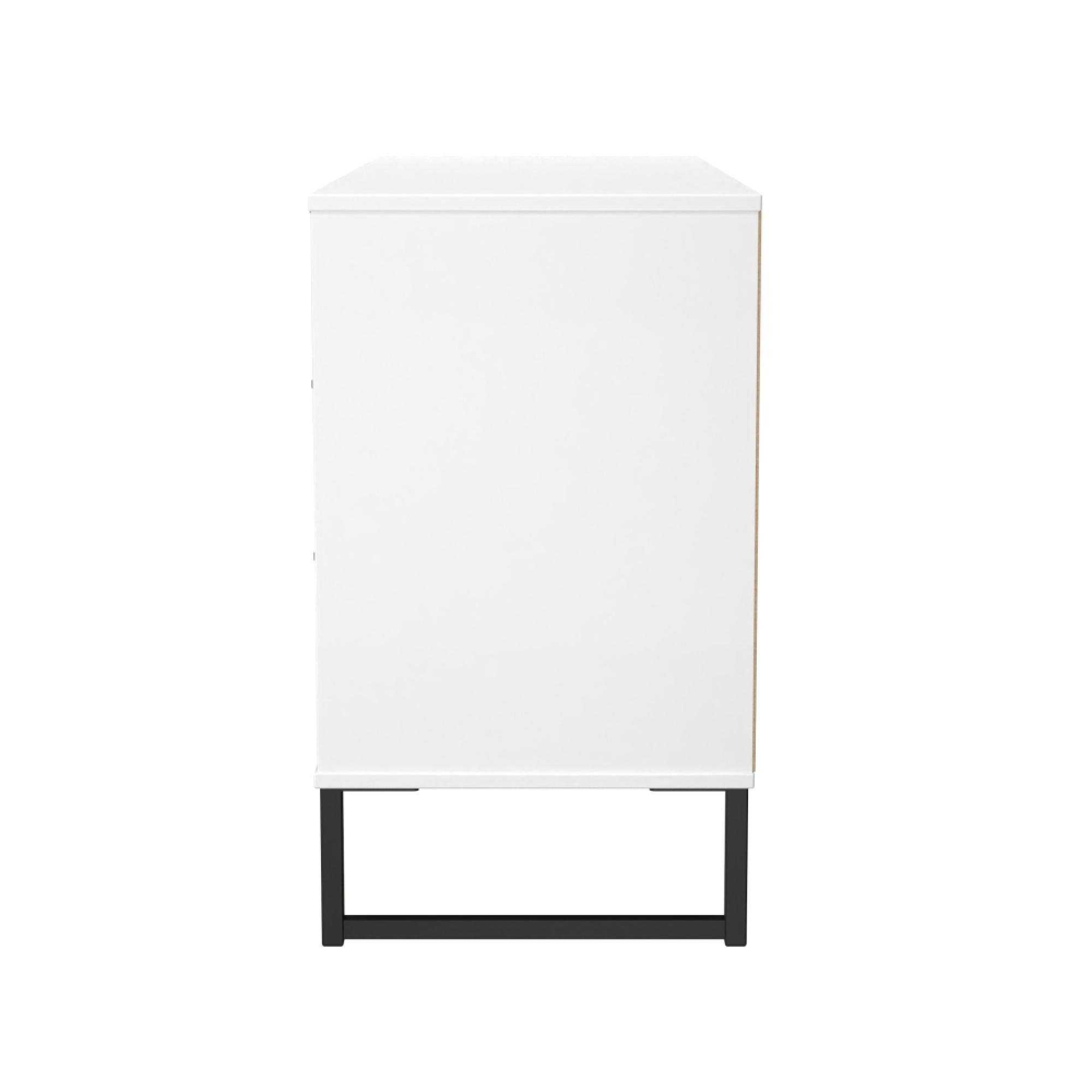 Fluted Chest - 6 Drawer - Midi - Duck and White Matt