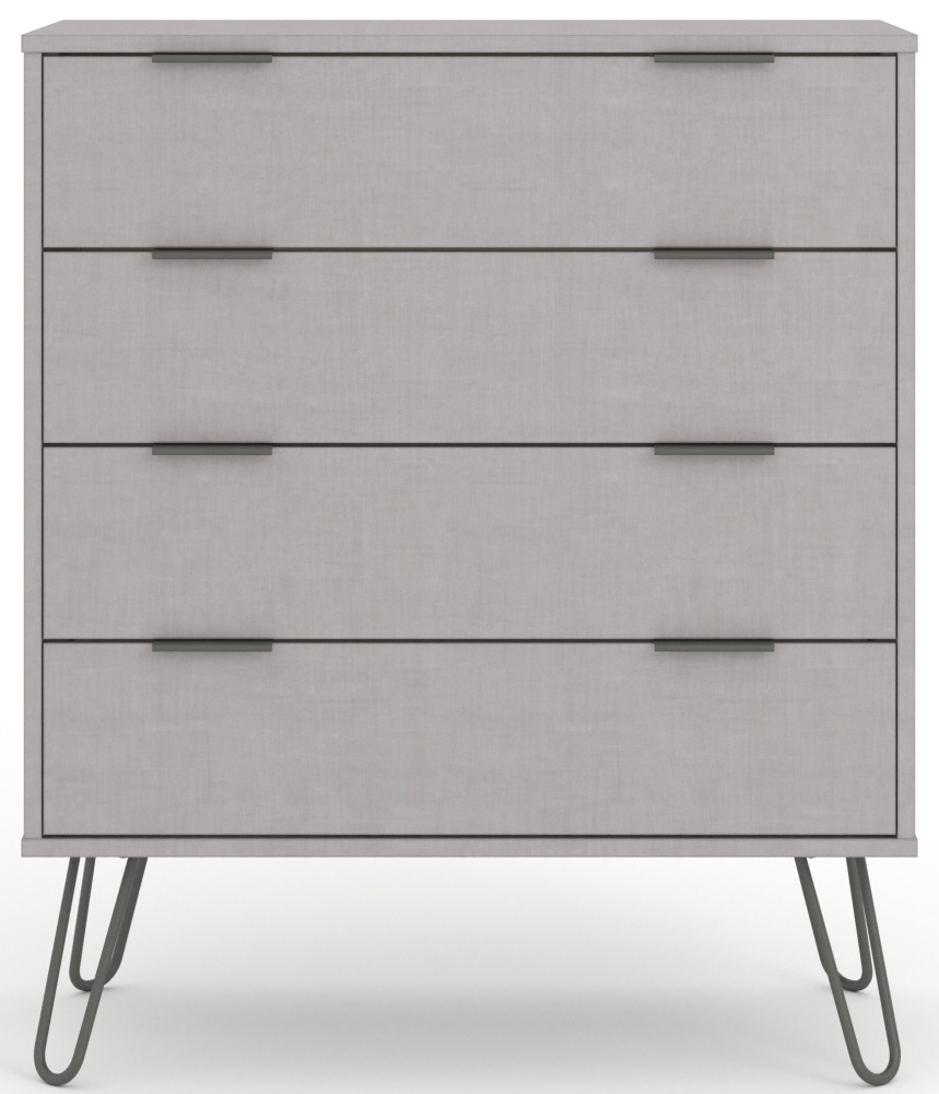 Augusta Grey 4 Drawer Chest with Hairpin Legs