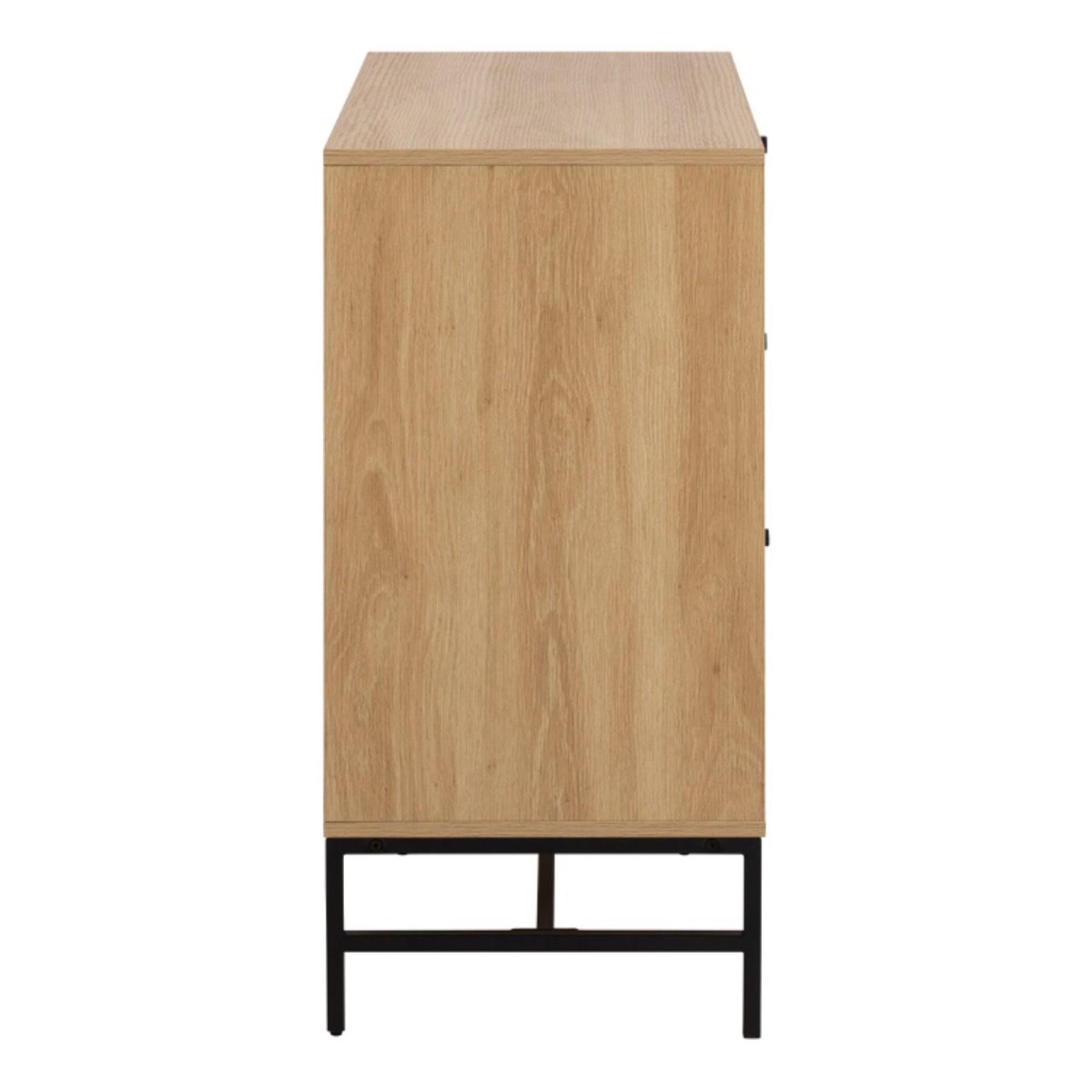 Albany Oak Ribbed 3 Drawer Chest