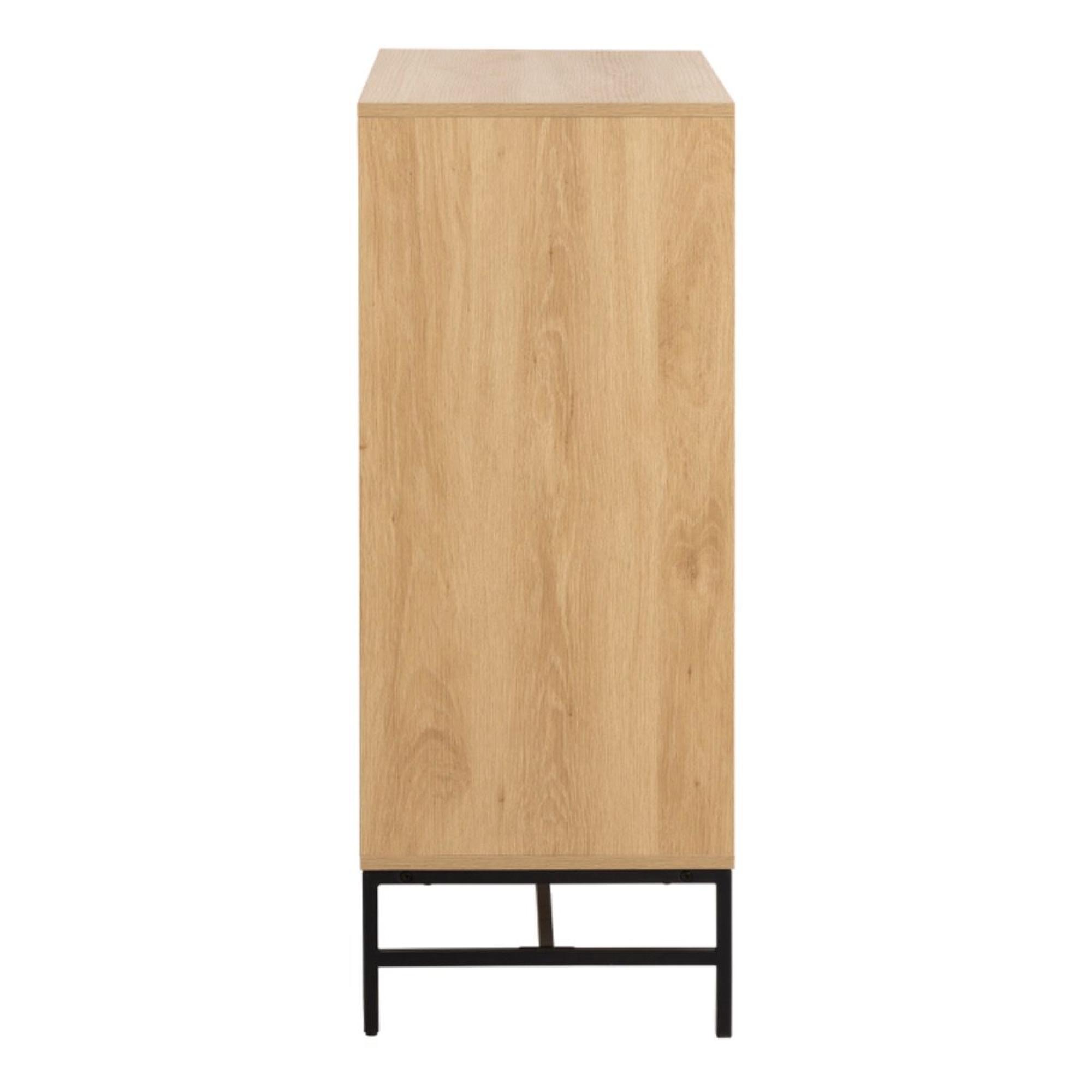 Albany Oak Ribbed 4 Drawer Chest