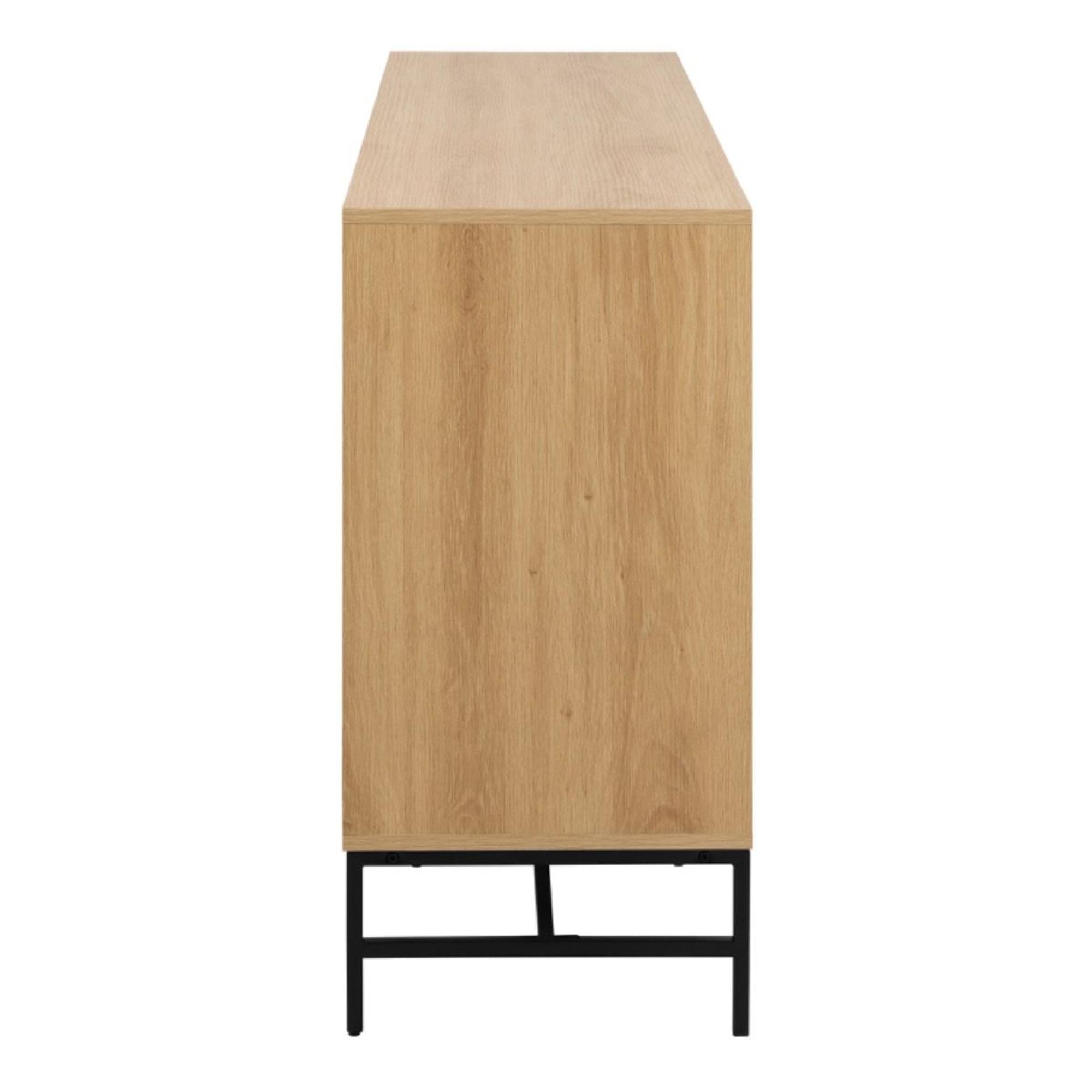 Albany Oak Ribbed Wide 6 Drawer Chest