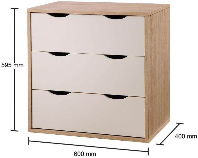 Allen 3 Drawer Small Chest - Variant Available
