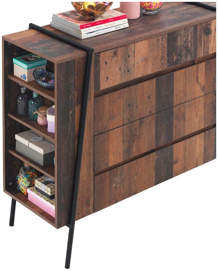 Alpena Rustic Oak 4 Drawer Chest