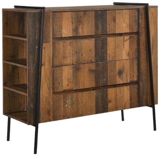 Alpena Rustic Oak 4 Drawer Chest