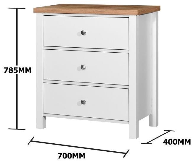 Arthur White 3 Drawer Small Chest