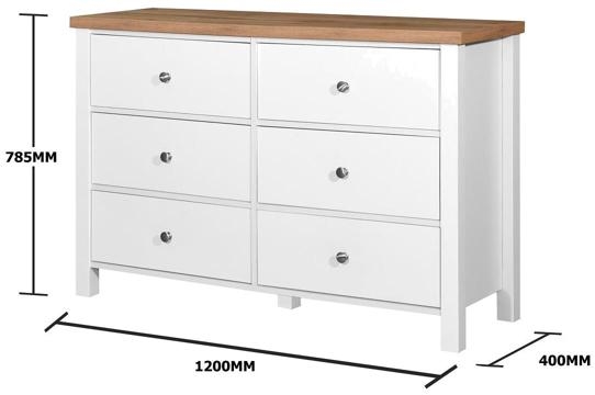 Arthur White 6 Drawer Wide Chest