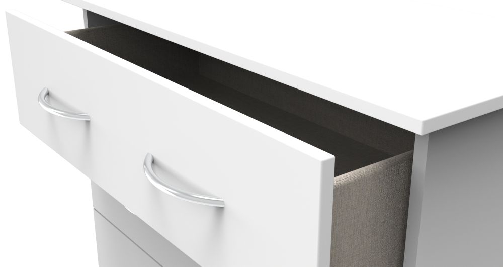 Avon Chest - 4 Drawer - Deep - White