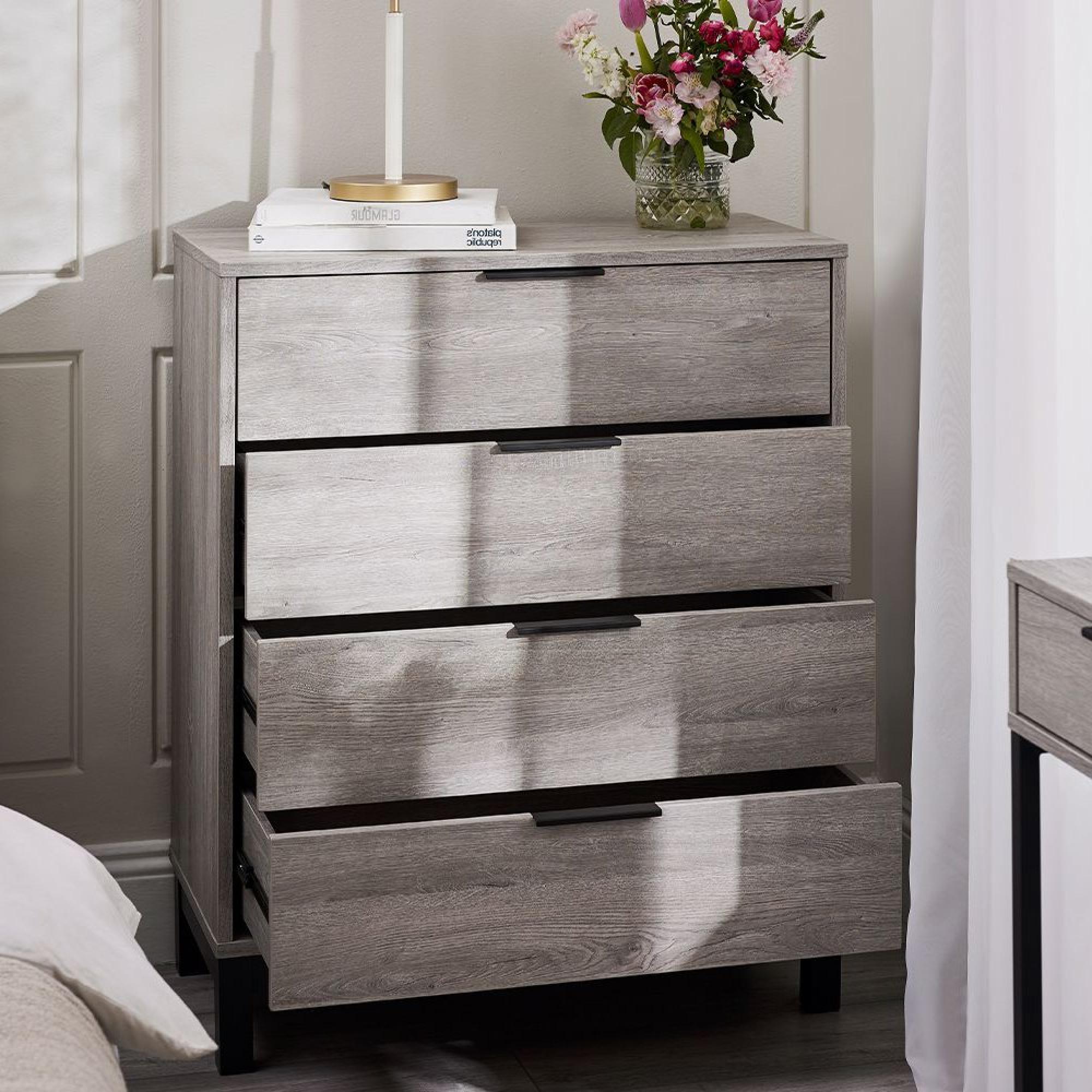 Bali Grey Oak Chest of Drawers - 4 Drawer