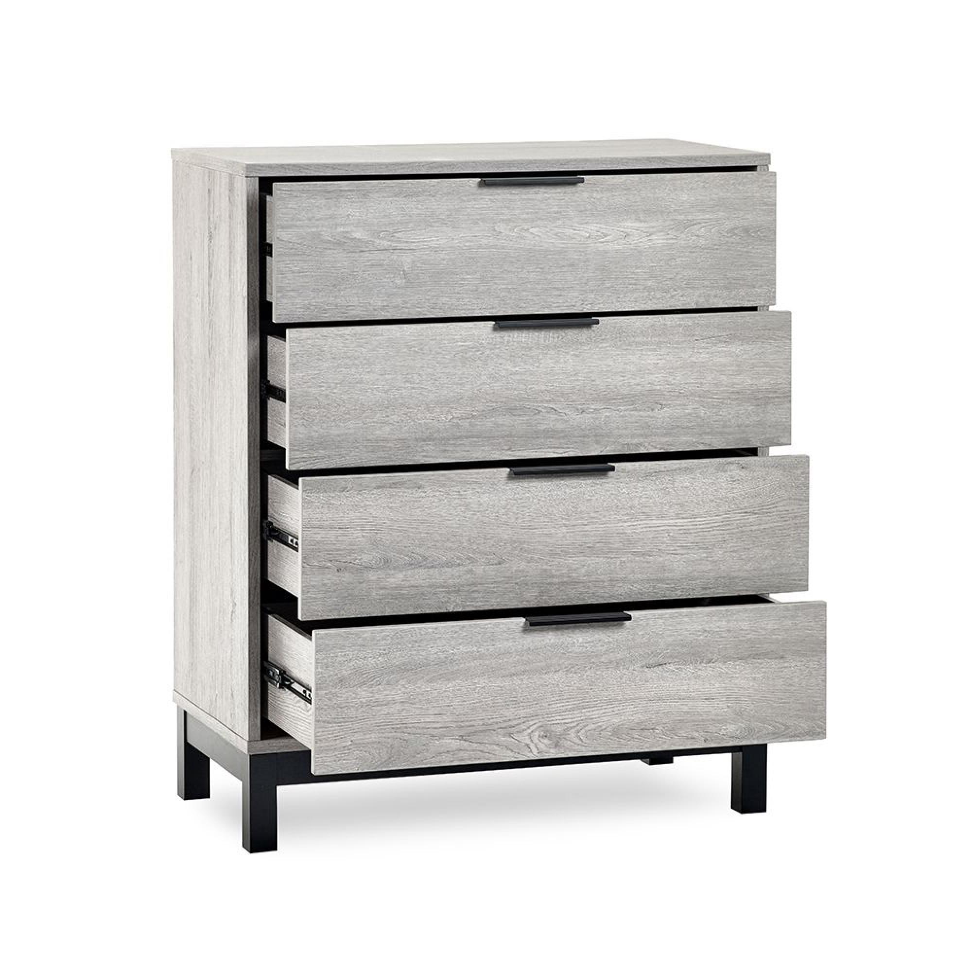 Bali Grey Oak Chest of Drawers - 4 Drawer