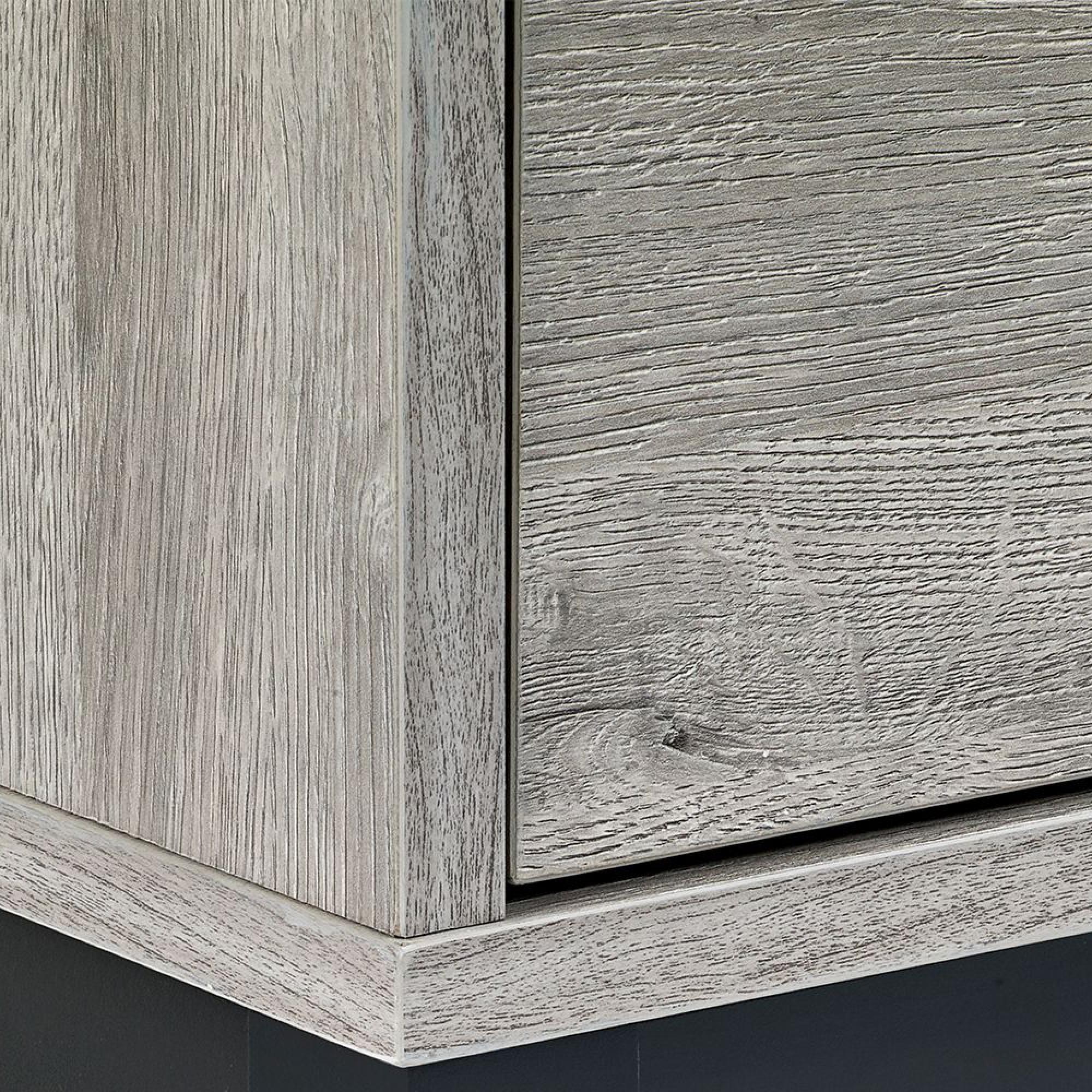 Bali Grey Oak Chest of Drawers - 6 Drawer - Wide