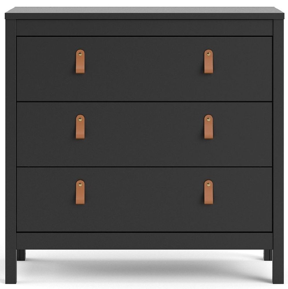 Barcelona Black 3 Drawer Small Chest