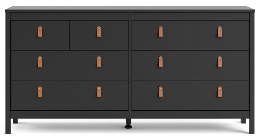 Barcelona Black 8 Drawer Wide Dresser
