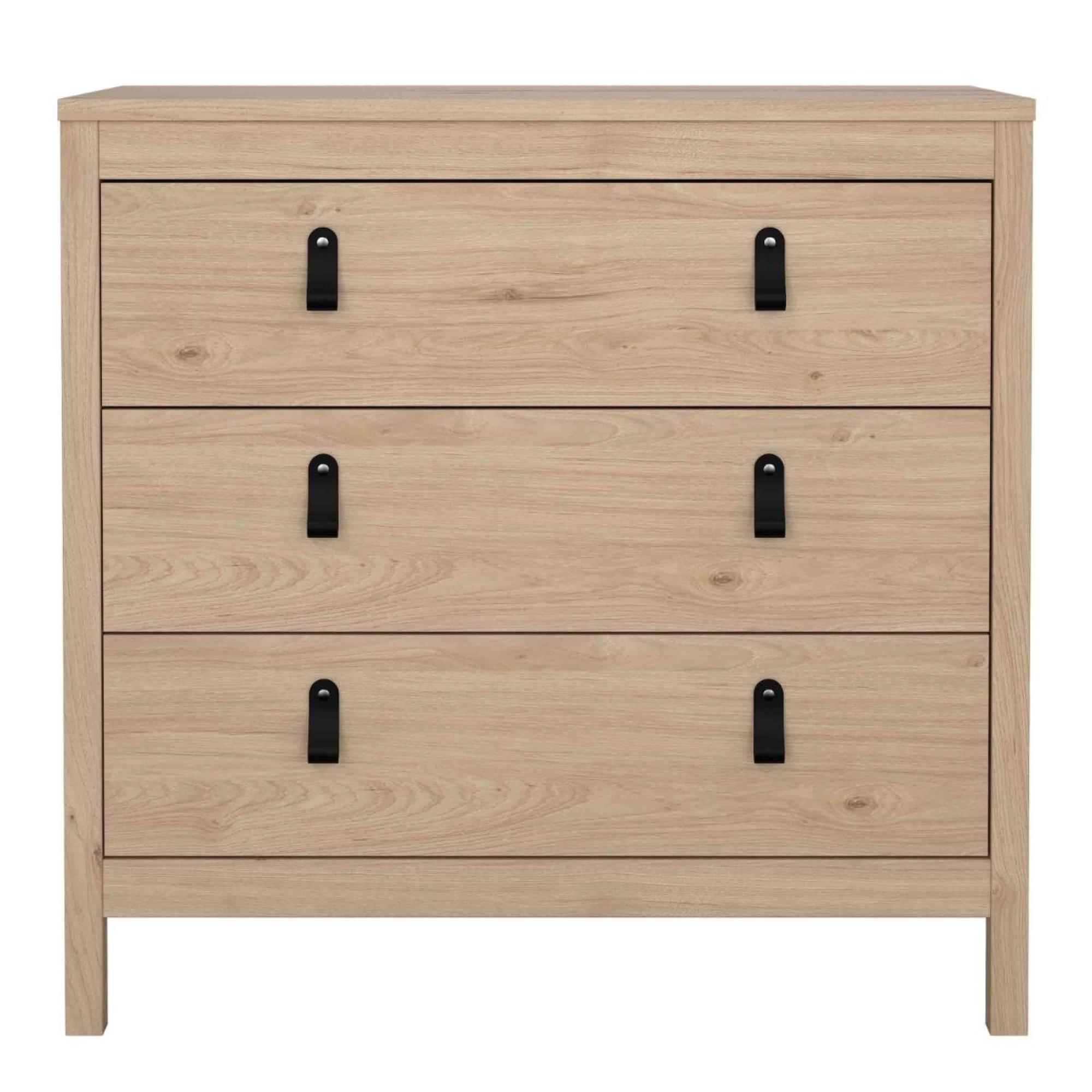 Barcelona Jackson Hickory Oak 3 Drawer Chest