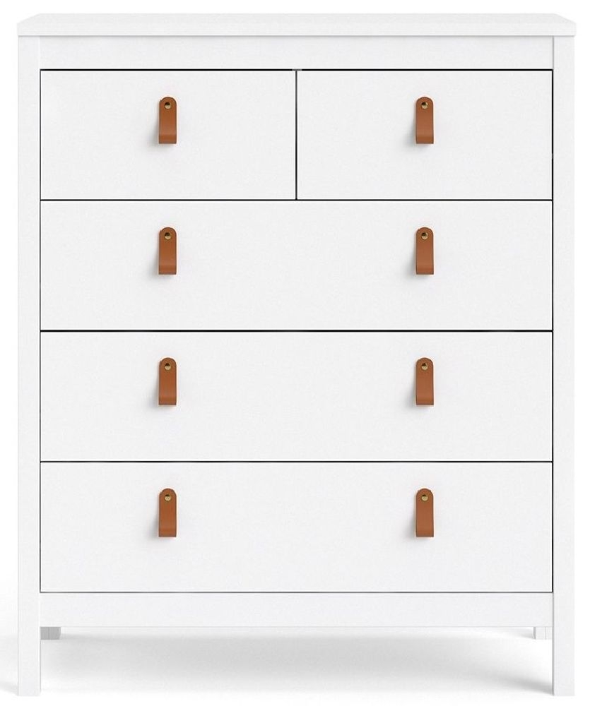 Barcelona White 3+2 Drawer Chest