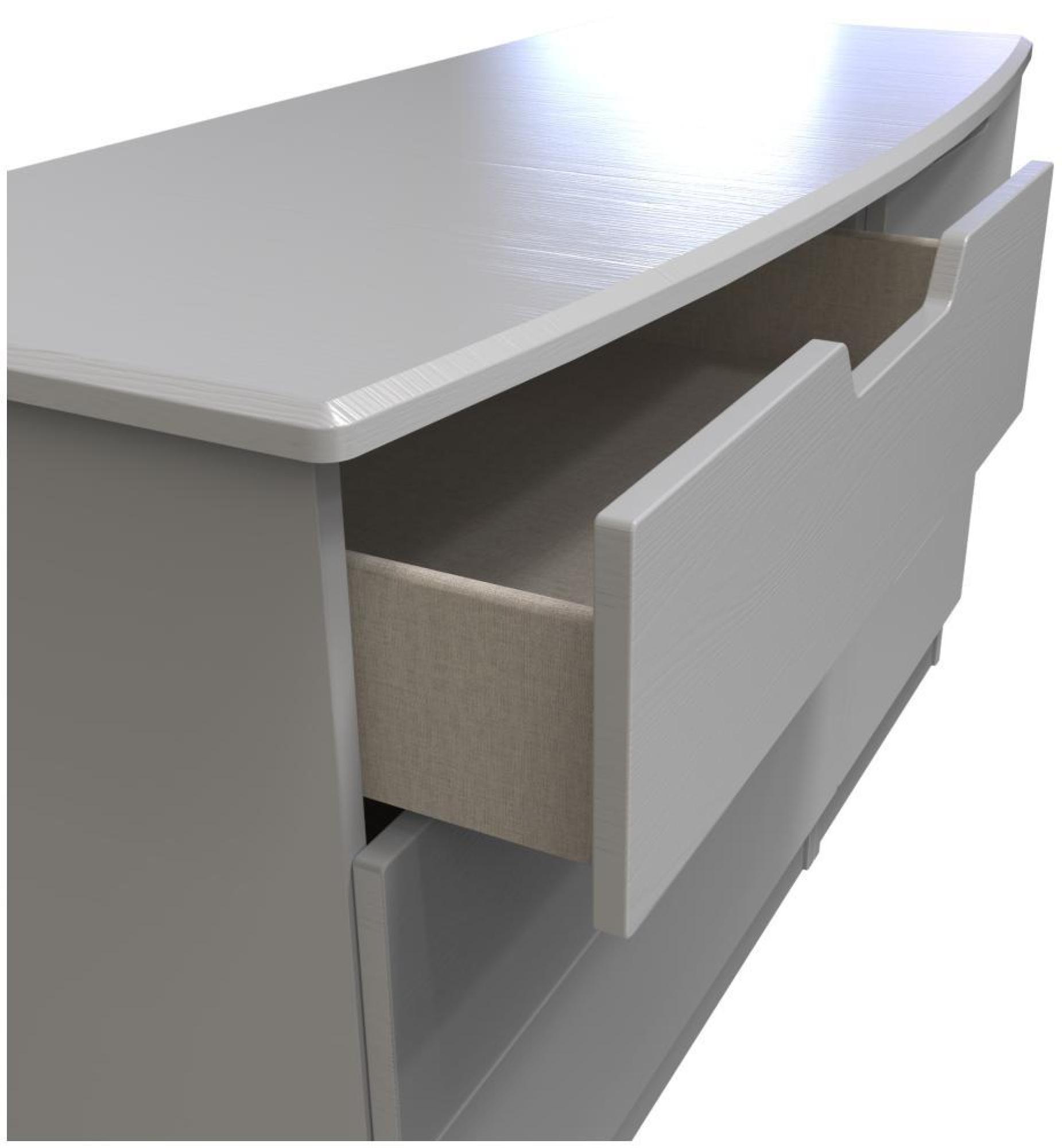 Bella Dresser - 6 Drawer - Midi - Grey Ash