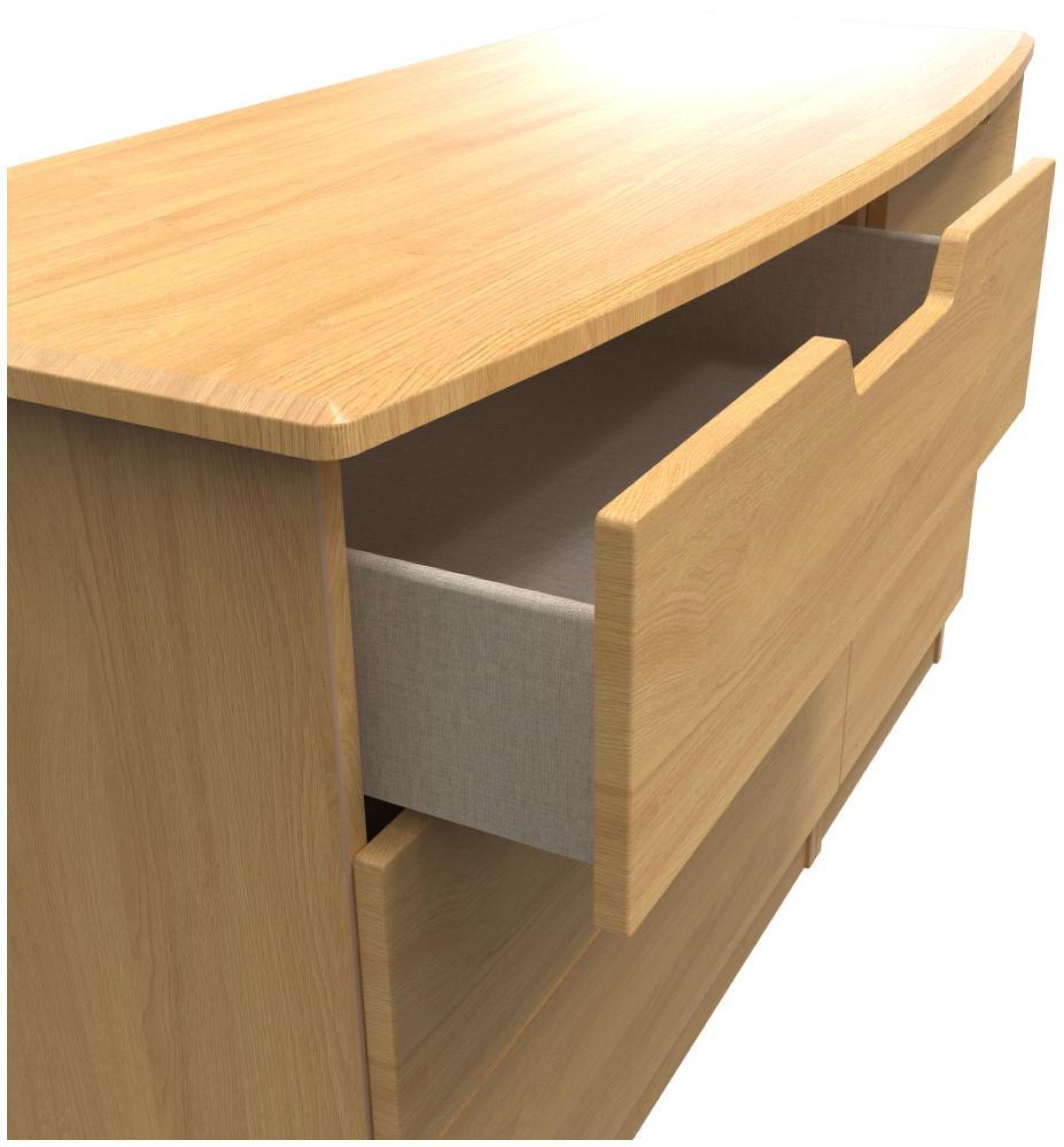 Bella Dresser - 6 Drawer - Midi - Oak